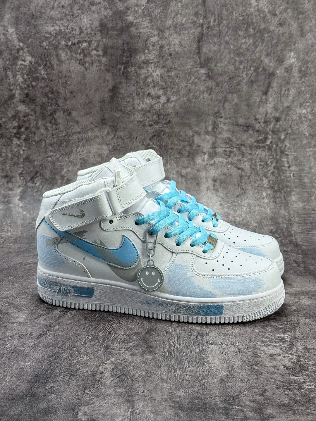 Nike Air Force 1 Mid 07 断裂时空 三勾阴影 白蓝 ZH0316-124