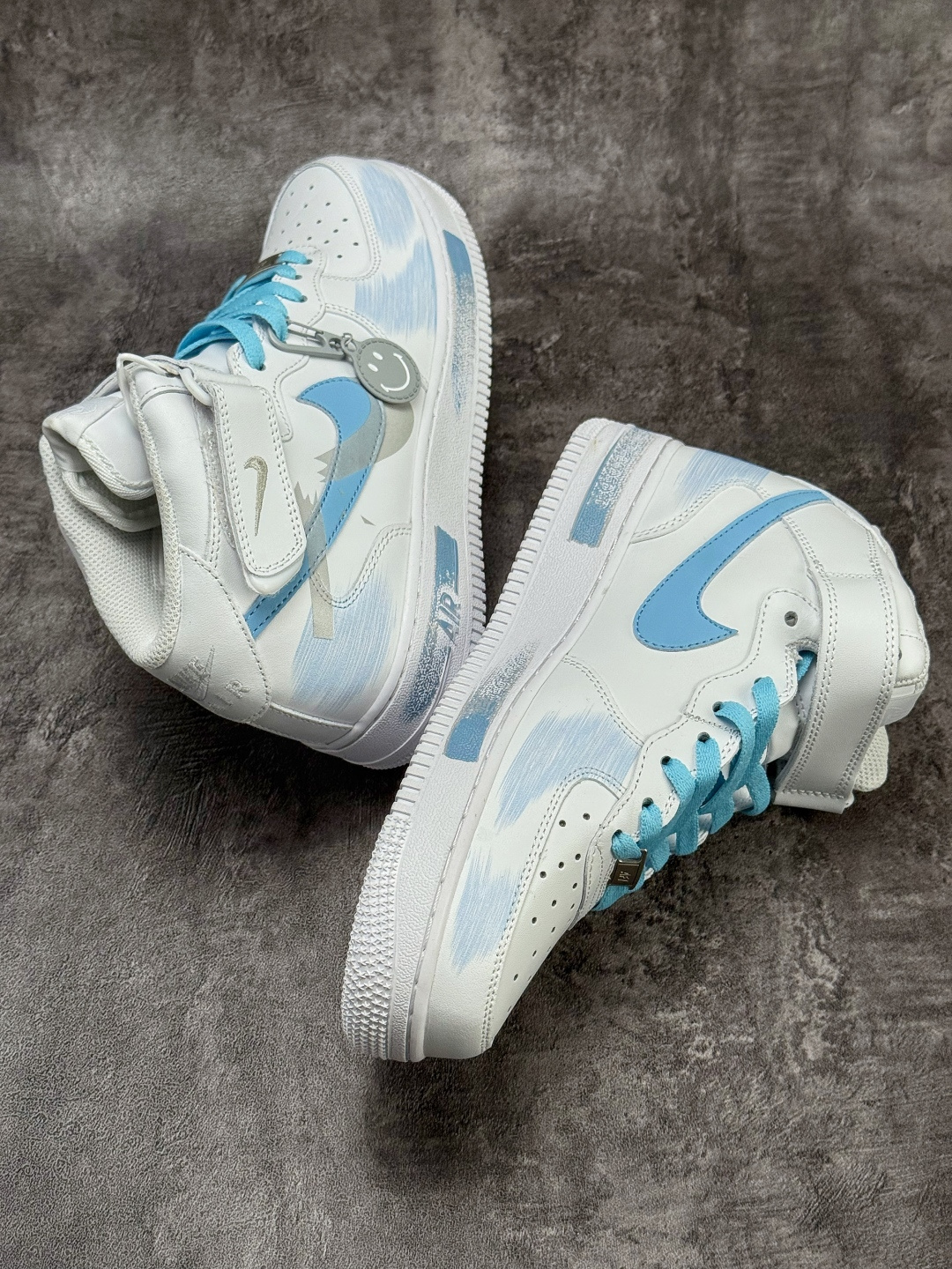 Nike Air Force 1 Mid 07 断裂时空 三勾阴影 白蓝 ZH0316-124