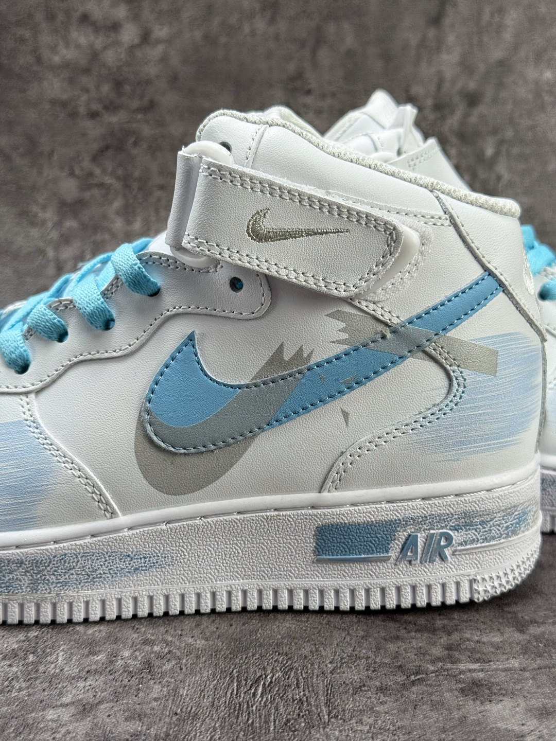 Nike Air Force 1 Mid 07 断裂时空 三勾阴影 白蓝 ZH0316-124