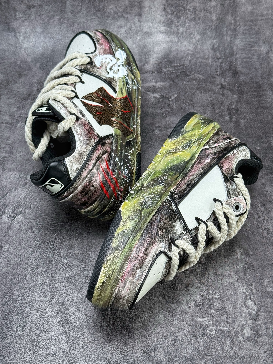 MLB CHUNKY 印花网红老爹鞋 涂鸦恶作剧 内增高6cm 3ASXCA12N