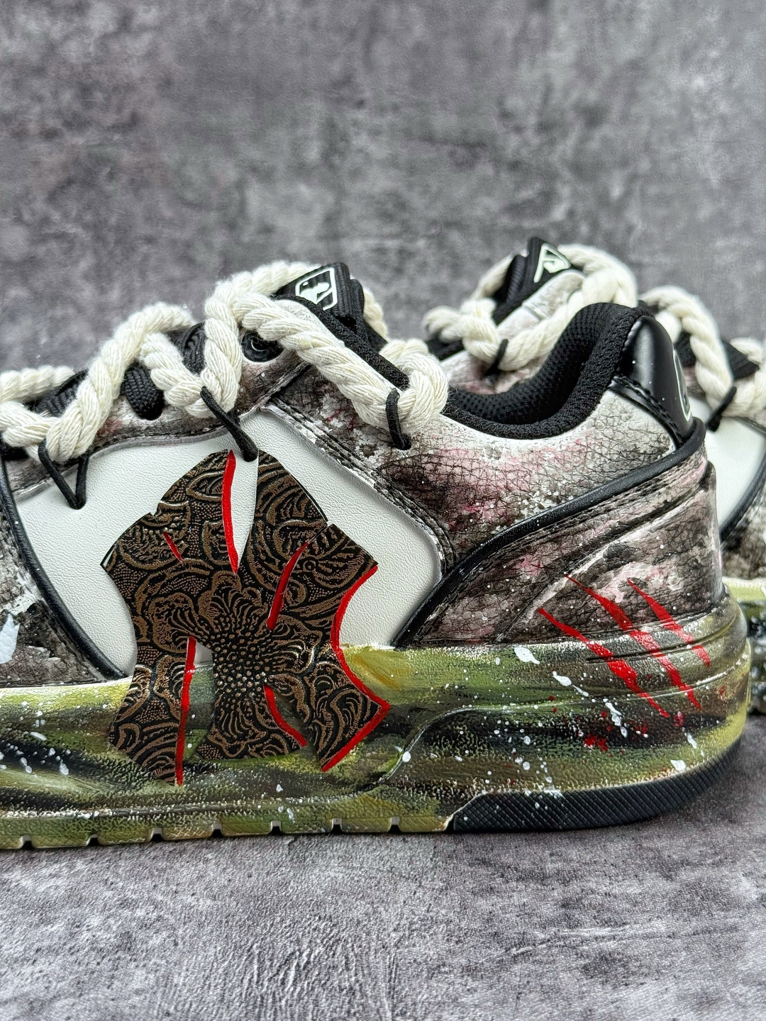 MLB CHUNKY 印花网红老爹鞋 涂鸦恶作剧 内增高6cm 3ASXCA12N