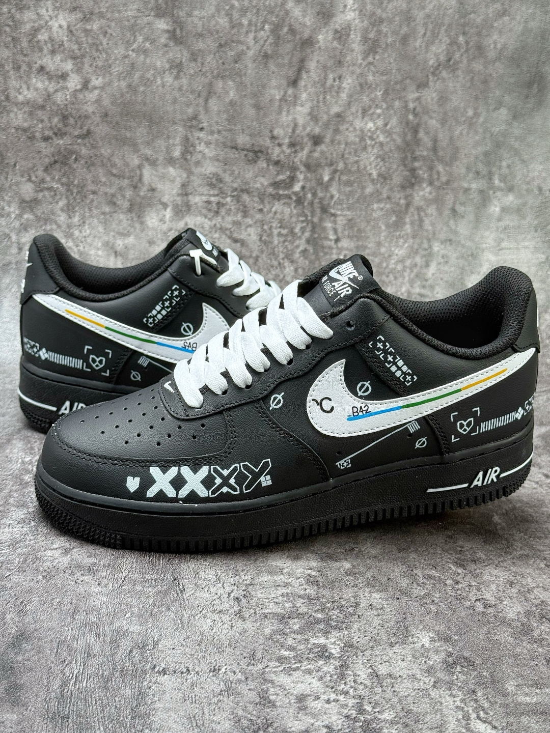 Nike Air Force 1 Low 07 CSgo印花集2.0 纯手绘 黑白 ZH0316-149