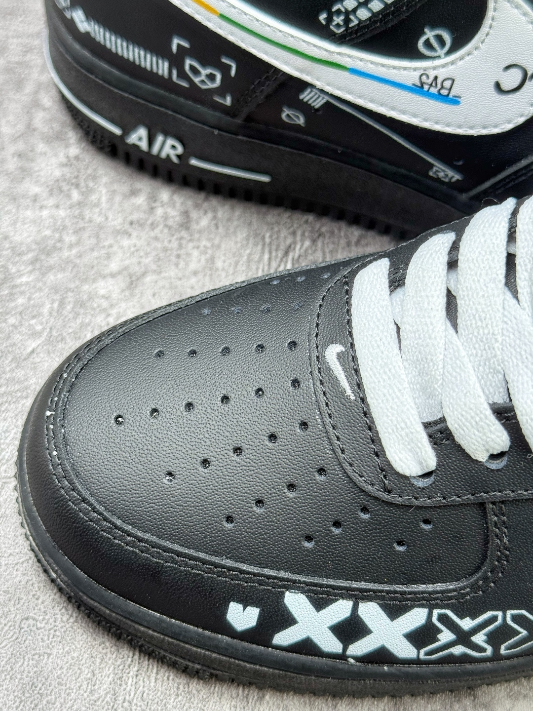 Nike Air Force 1 Low 07 CSgo印花集2.0 纯手绘 黑白 ZH0316-149