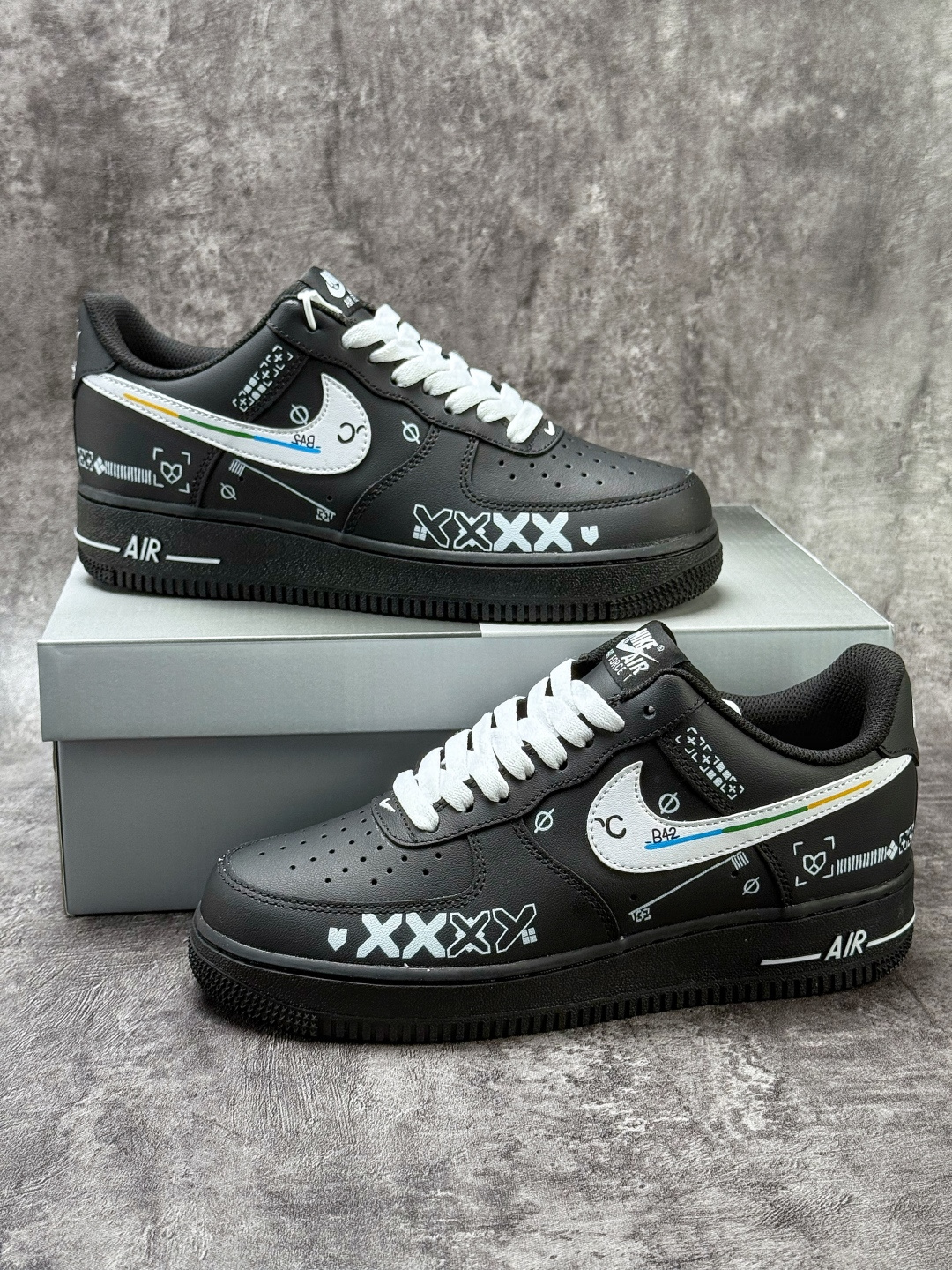 Nike Air Force 1 Low 07 CSgo印花集2.0 纯手绘 黑白 ZH0316-149