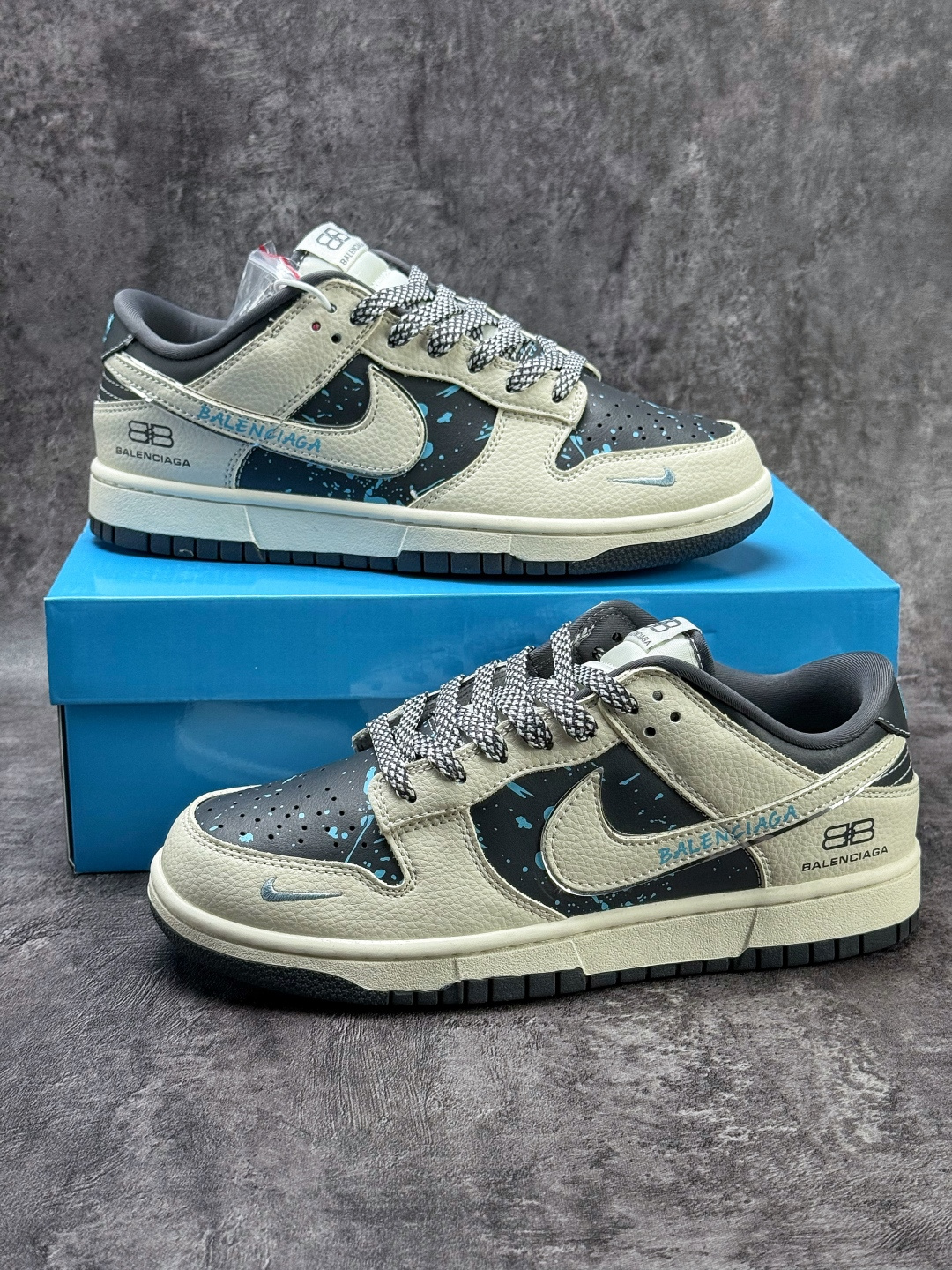 230 Nike SB Dunk Low x Balenciaga 白灰小勾满天星 DD1988-007