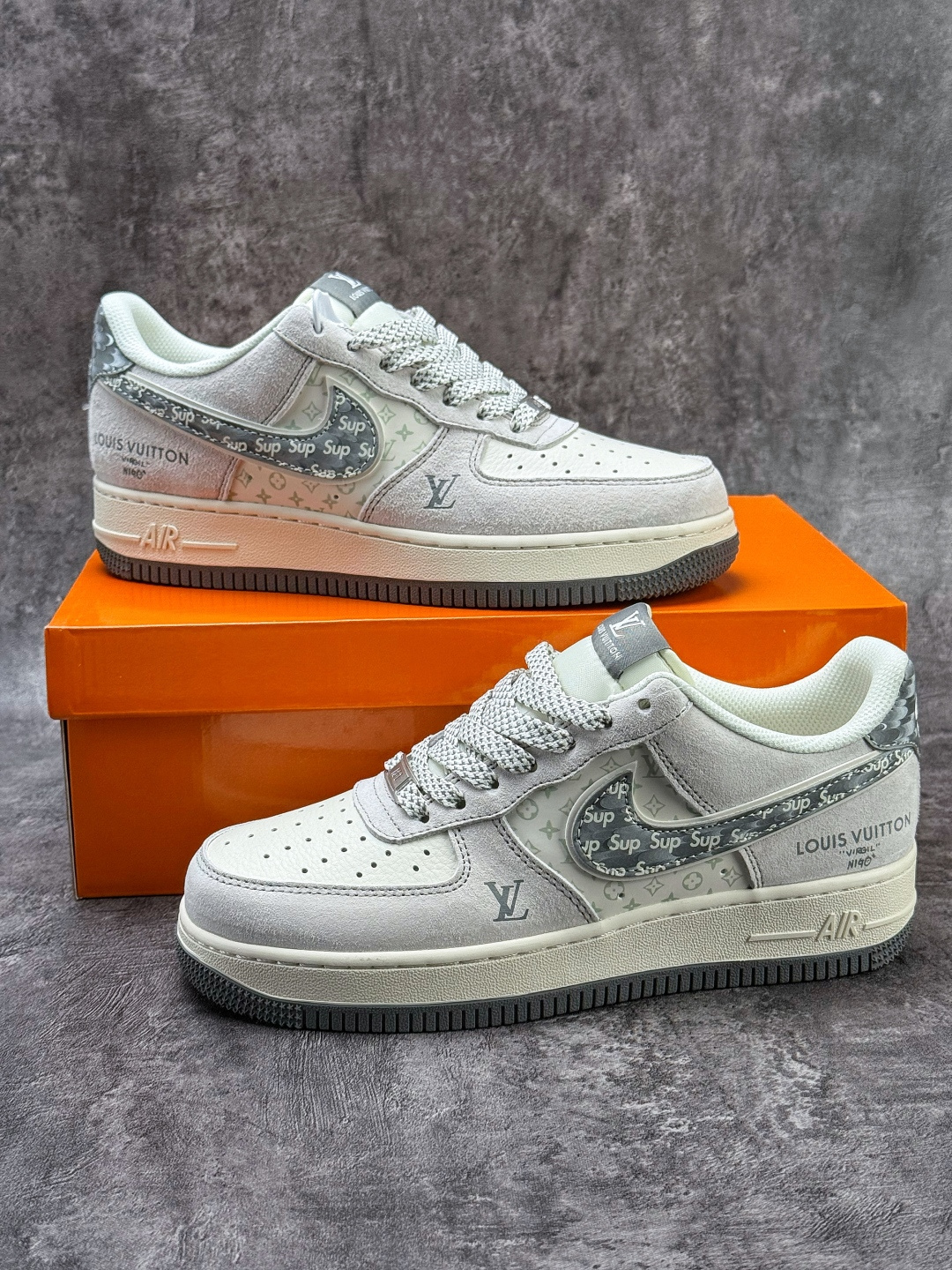 Nike Air Force 1 Low 07 x Louis Vuitton 灰白满天星 CX5050-Y48
