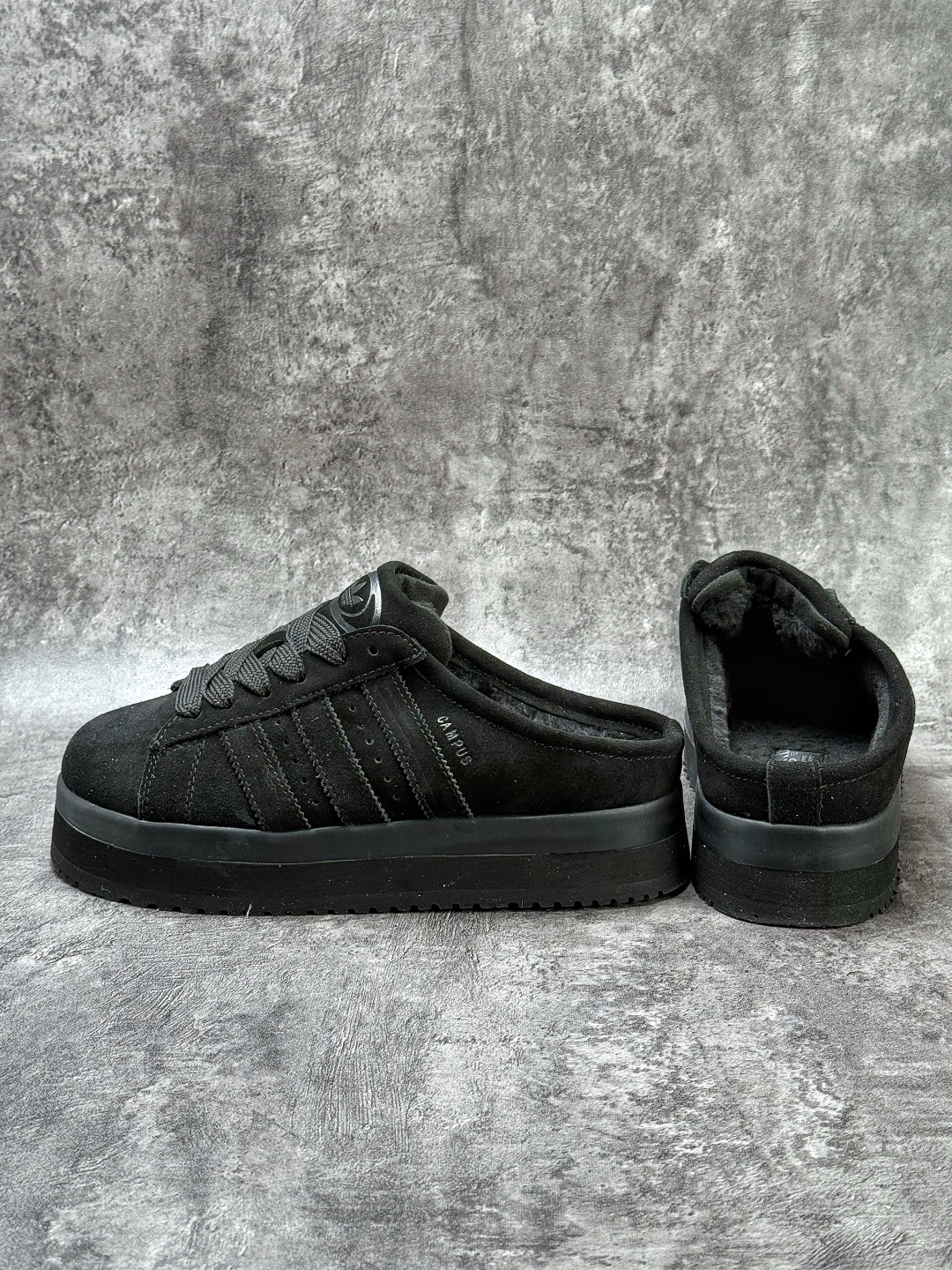 Adidas CAMPUS 00s WTR LO 百搭单品阿迪加绒半拖学院系列 面包风经典复古低帮百搭休闲运动板鞋 JR3733