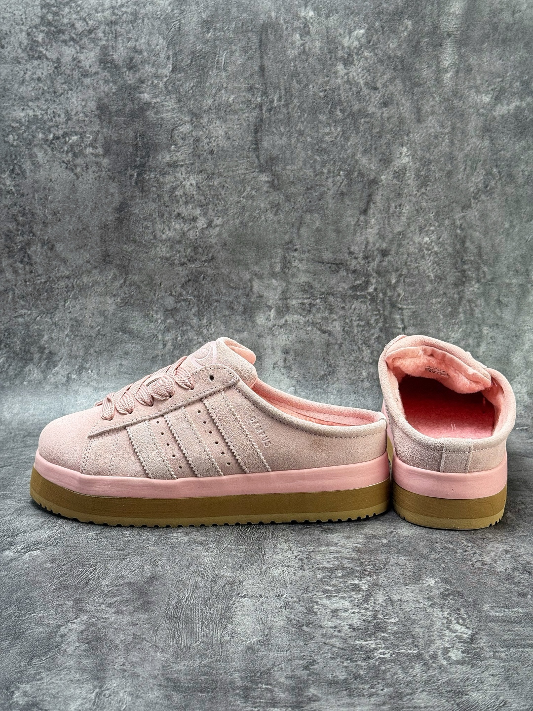 Adidas CAMPUS 00s WTR LO 百搭单品阿迪加绒半拖学院系列 面包风经典复古低帮百搭休闲运动板鞋 JR3238