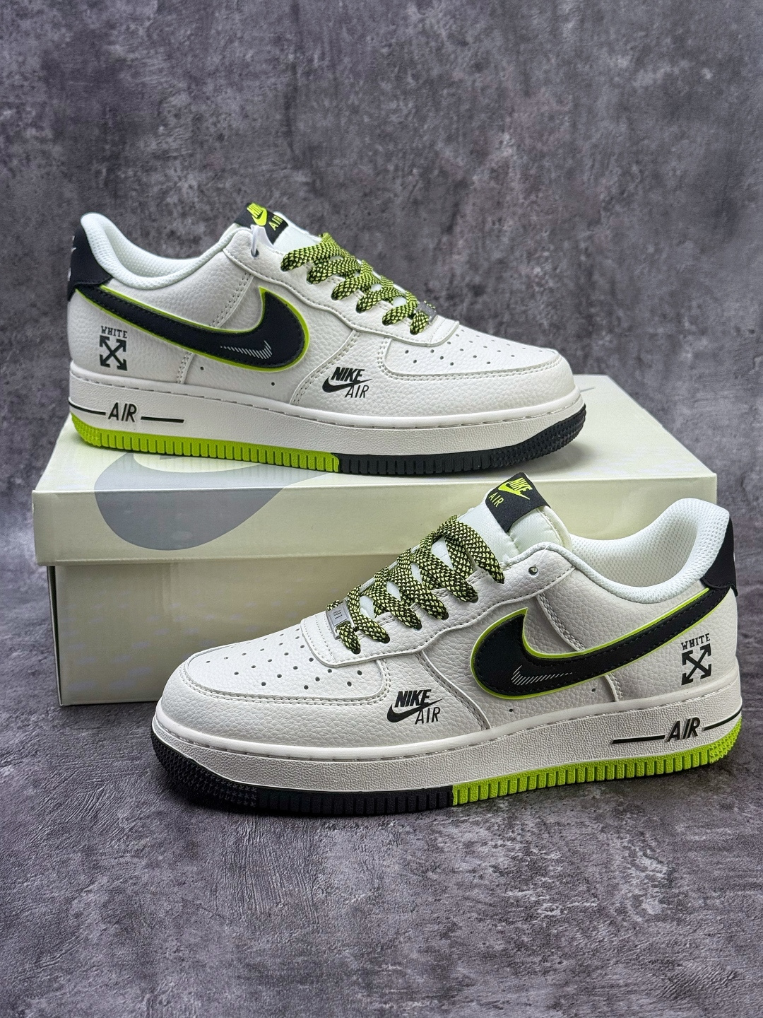Nike Air Force 1 Low 07 x OFF-WHITE 白绿黑小勾满天星 QW5836-023
