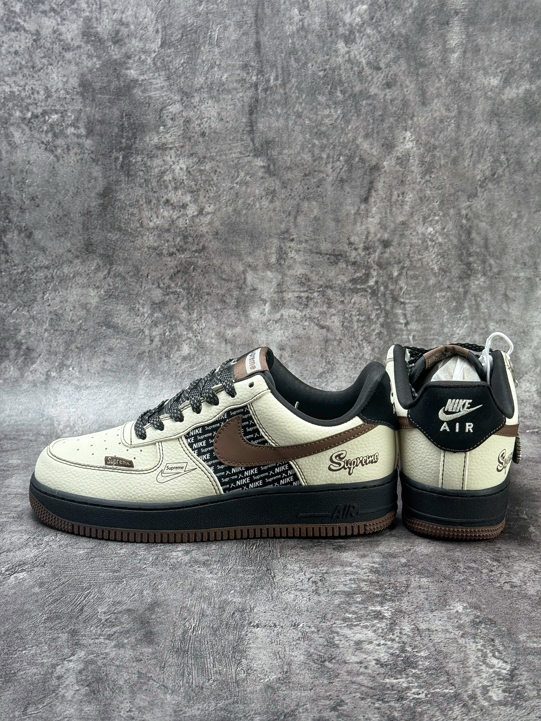Nike Air Force 1 Low 07 x Superme 白黑棕小勾满天星 KD1688-004