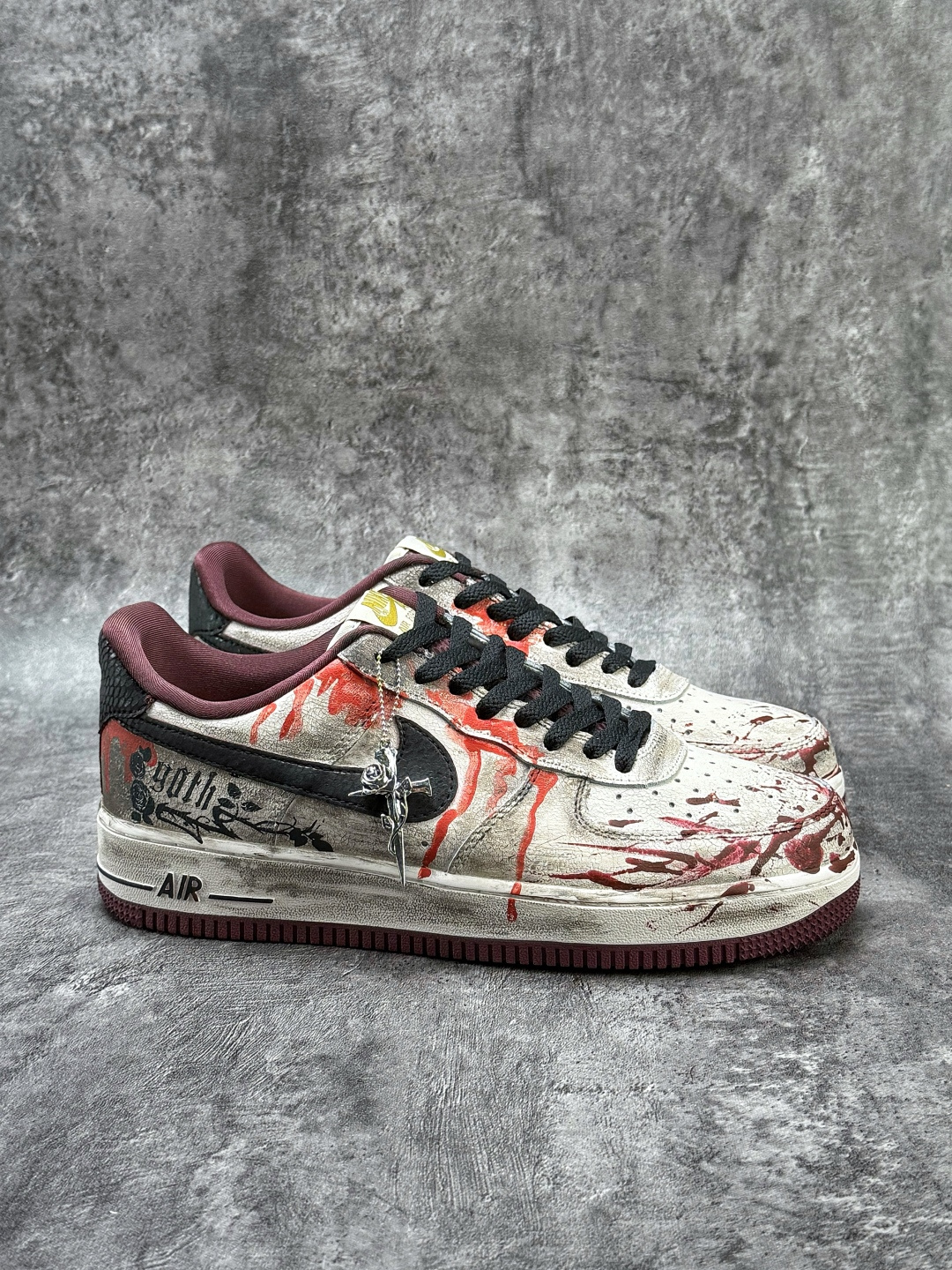 Nike Air Force 1 Low 07 白黑红涂鸦 XL2132-888