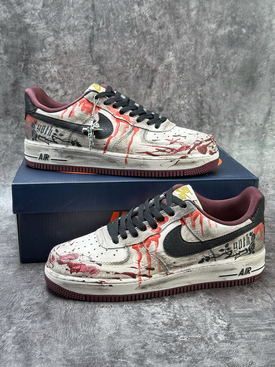 Nike Air Force 1 Low 07 白黑红涂鸦 XL2132-888