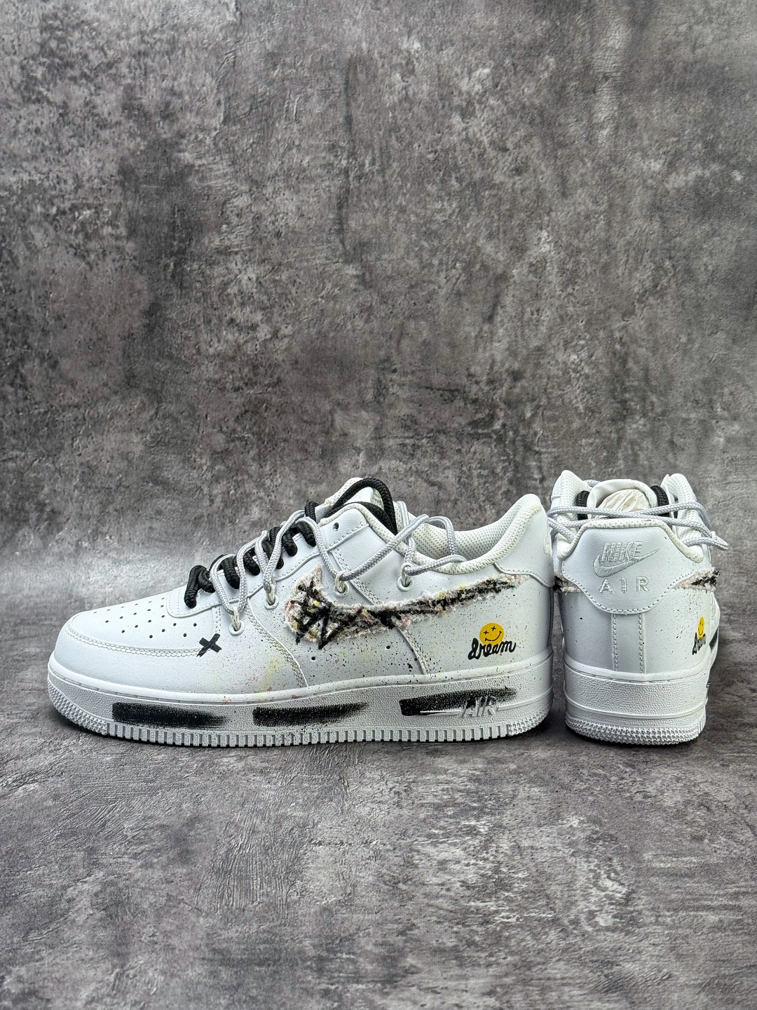 Nike Air Force 1 Low 07 笑脸 白黑 DH1999-334