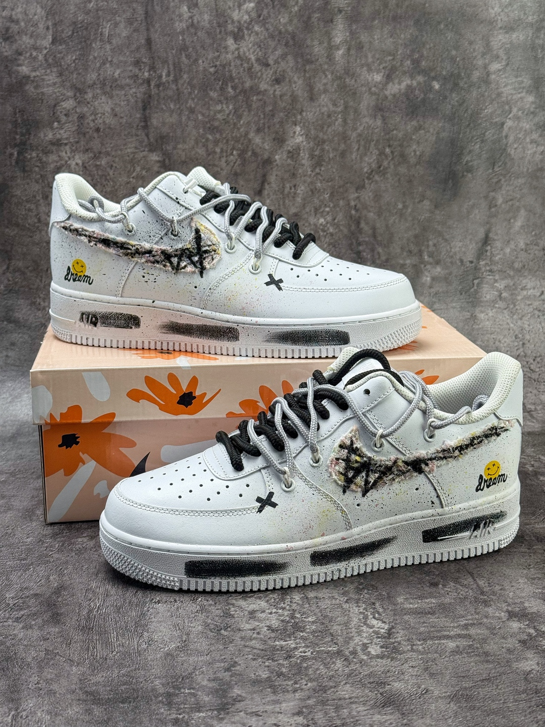 Nike Air Force 1 Low 07 笑脸 白黑 DH1999-334