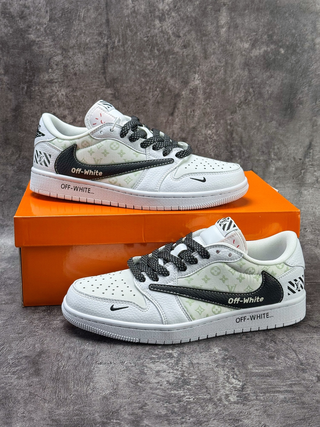 Travis Scott x Nike Air Jordan 1 Low x OFF-WHITE Air Jordan 1 Low 反转白黑小勾满天星倒钩 HS2506-236-Top High Quatity Cheap Sneakers Fashion Clothing Clothes Bags handbags Shoes of all Brand wholesale With The best Quality And Beautiful Price from China Factory Chinese suppliers wholesaler seller Travis Scott x Nike Air Jordan 1 Low x OFF-WHITE Air Jordan 1 Low 反转白黑小勾满天星倒钩 HS2506-236