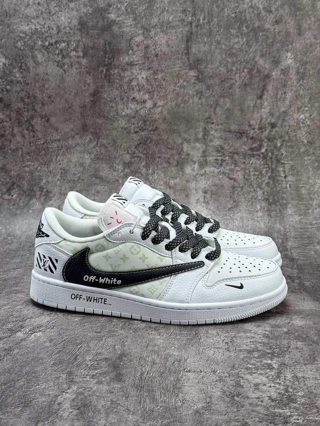 Travis Scott x Nike Air Jordan 1 Low x OFF-WHITE Air Jordan 1 Low 反转白黑小勾满天星倒钩 HS2506-236-Top High Quatity Cheap Sneakers Fashion Clothing Clothes Bags handbags Shoes of all Brand wholesale With The best Quality And Beautiful Price from China Factory Chinese suppliers wholesaler seller Travis Scott x Nike Air Jordan 1 Low x OFF-WHITE Air Jordan 1 Low 反转白黑小勾满天星倒钩 HS2506-236