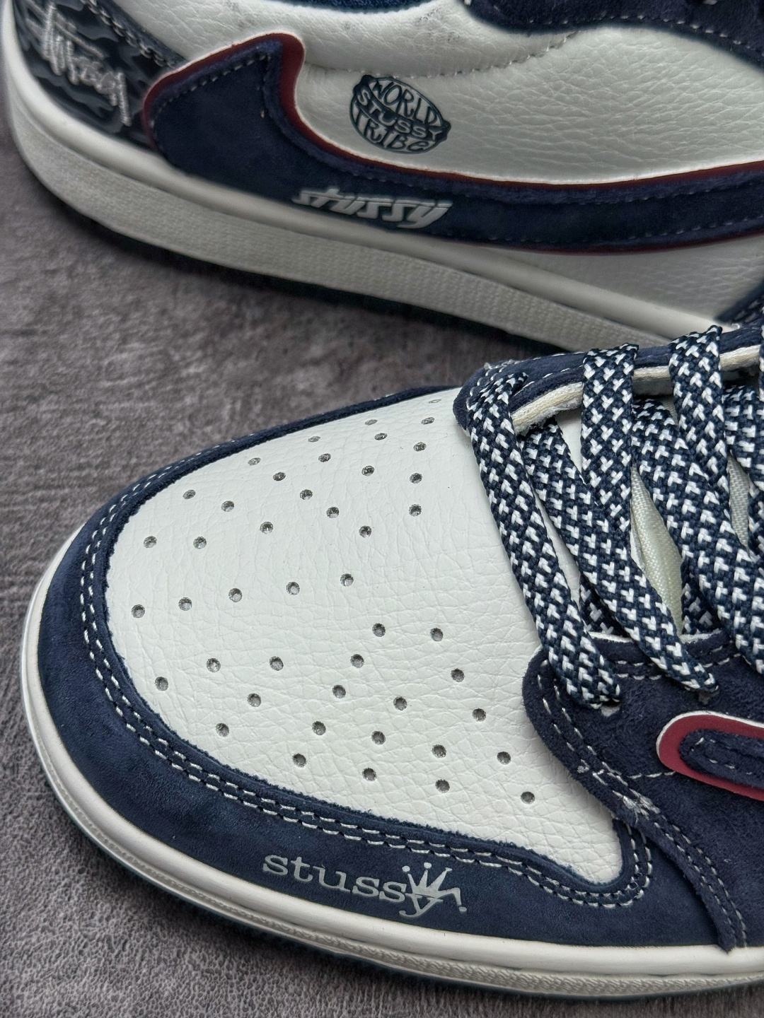Travis Scott x Nike Air Jordan 1 Low x Stussy Air Jordan 1 Low 反转蓝白满天星倒钩 纯原版本 DZ5899-039