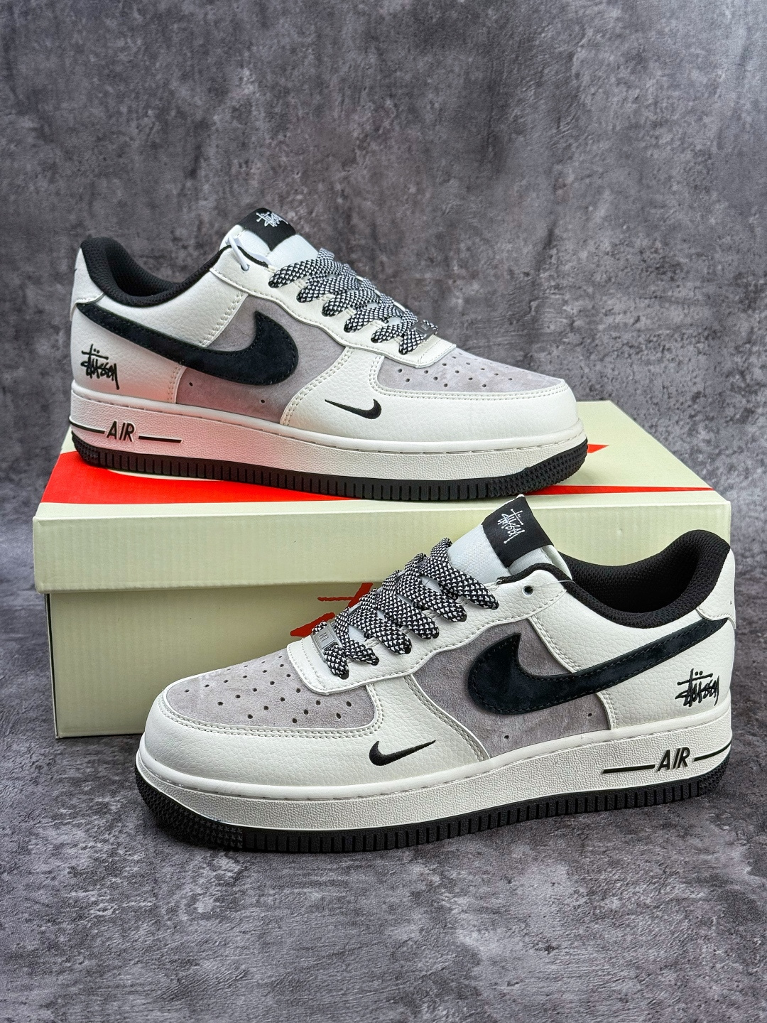 210 Nike Air Force 1 Low 07 x Stussy 白灰黑小勾满天星 XD9314-617-Chinese UA Cheap High Quatity Brand Clothes Bags handbags Sneakers wholesale wholesaler seller from China Factory suppliers Fashion Clothing Shoes best Quality Beautiful Price 210 Nike Air Force 1 Low 07 x Stussy 白灰黑小勾满天星 XD9314-617