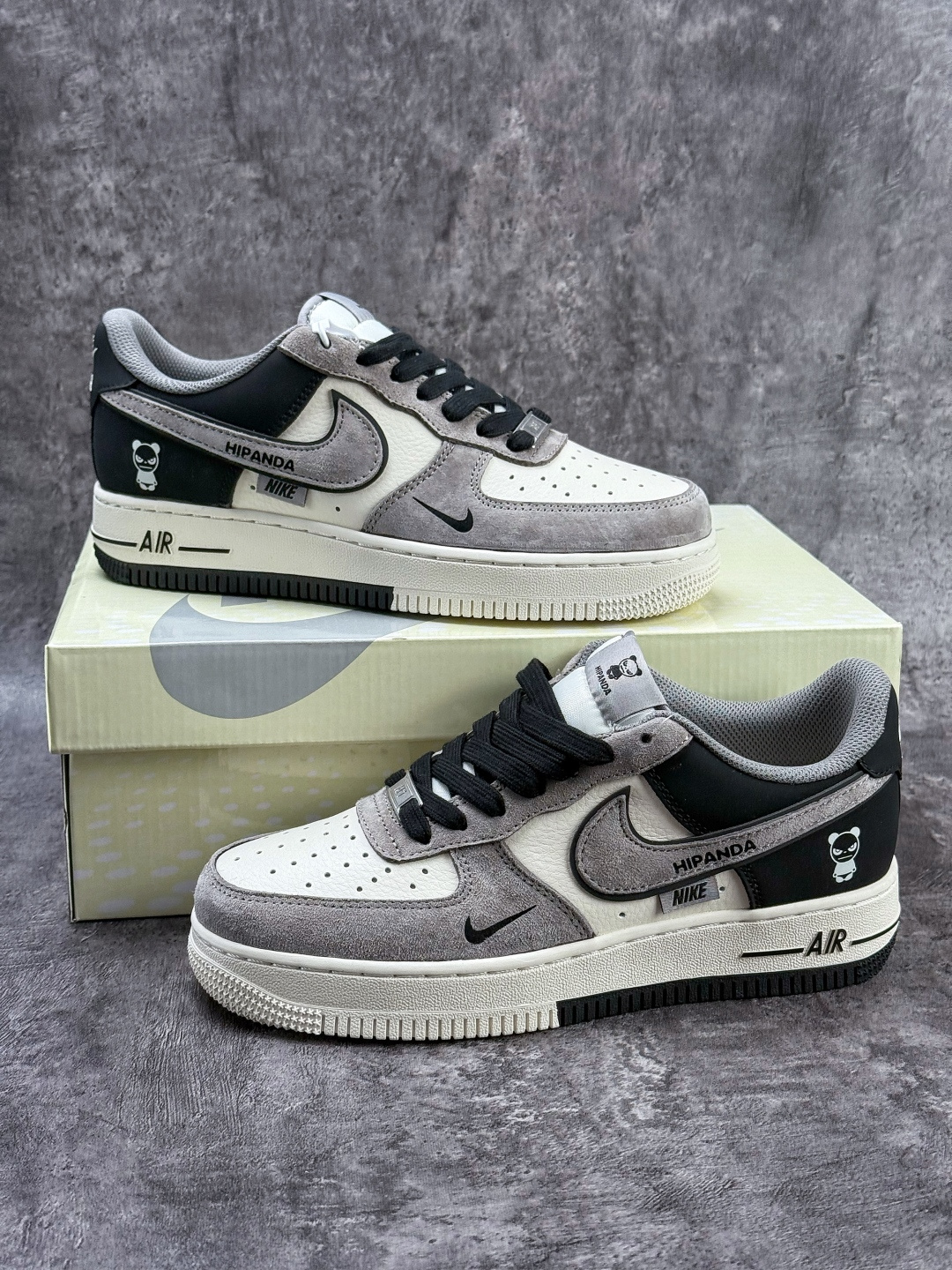 210 Nike Air Force 1 Low 07 x HIPANDA 灰白黑小勾 XD9314-611