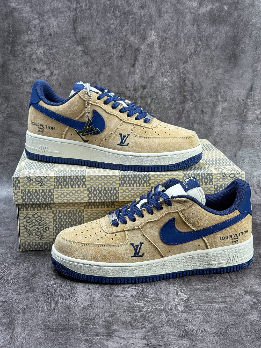 Nike Air Force 1 Low 07 x Louis Vuitton 棕蓝 FQ3545-300 Nike Air Force 1 Low 07 x Louis Vuitton 棕蓝 FQ3545-300