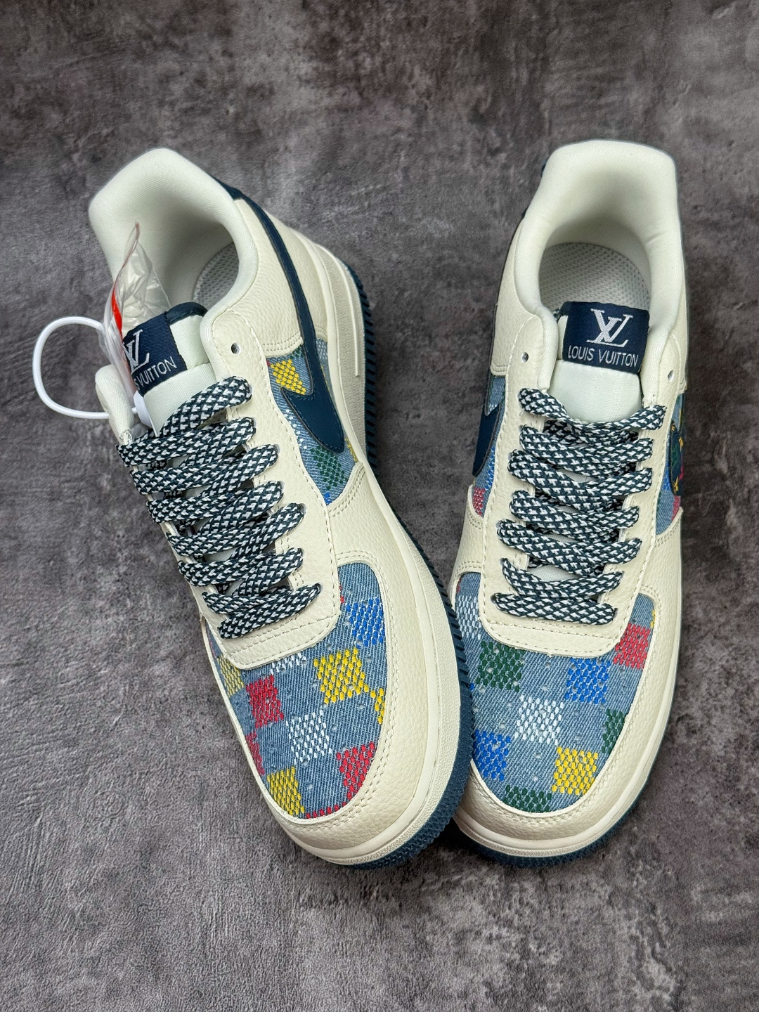 210 Nike Air Force 1 Low 07 x Louis Vuitton 白蓝牛仔满天星 LD1999-005