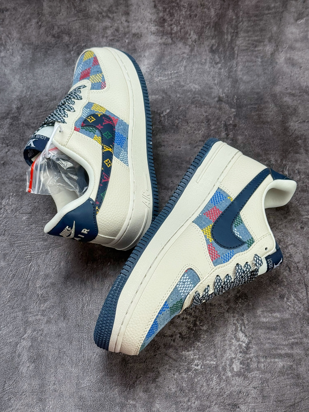 210 Nike Air Force 1 Low 07 x Louis Vuitton 白蓝牛仔满天星 LD1999-005
