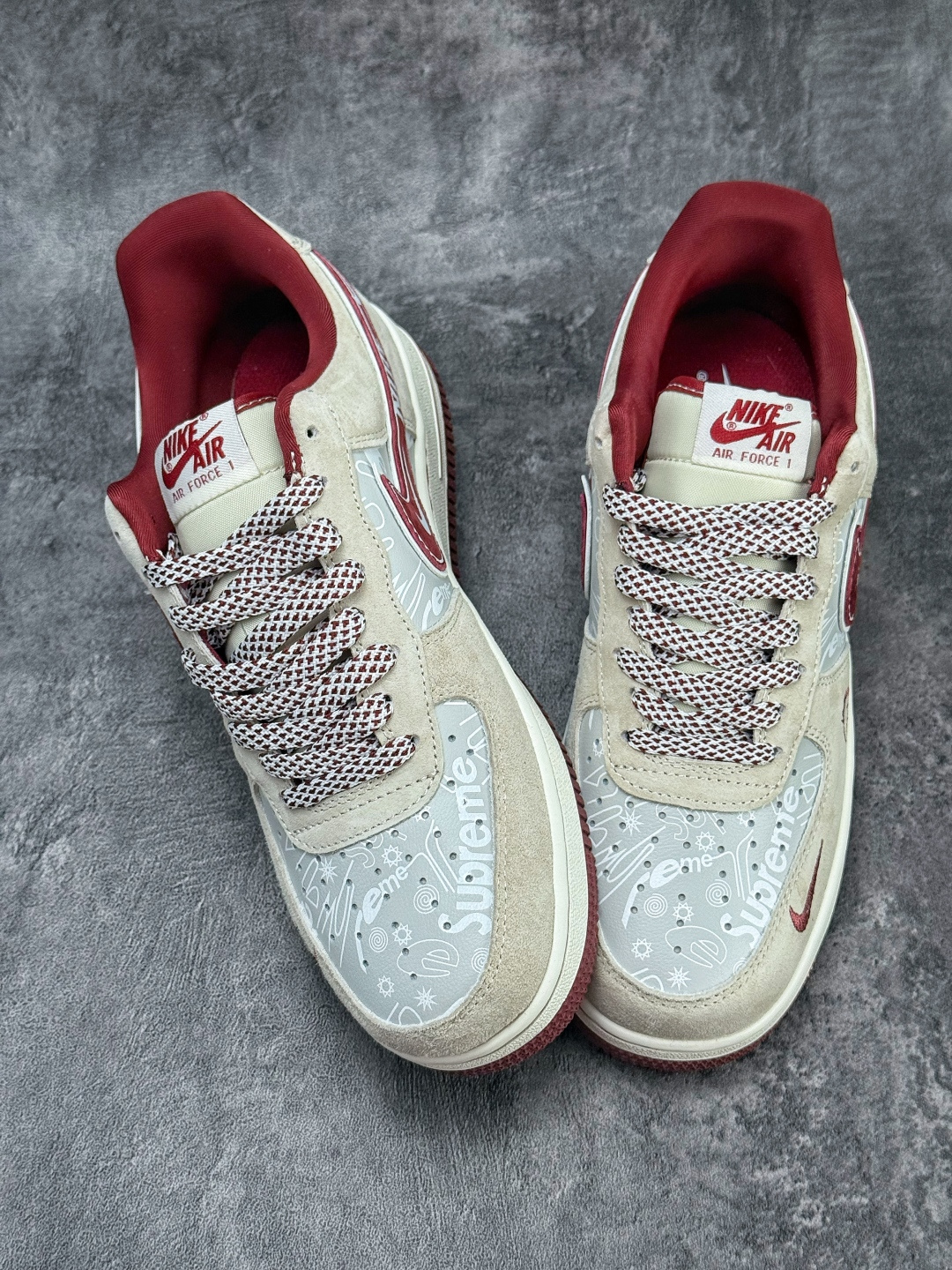 Nike Air Force 1 Low 07 x Superme 灰红小勾满天星 SS1979-012 Nike Air Force 1 Low 07 x Superme 灰红小勾满天星 SS1979-012