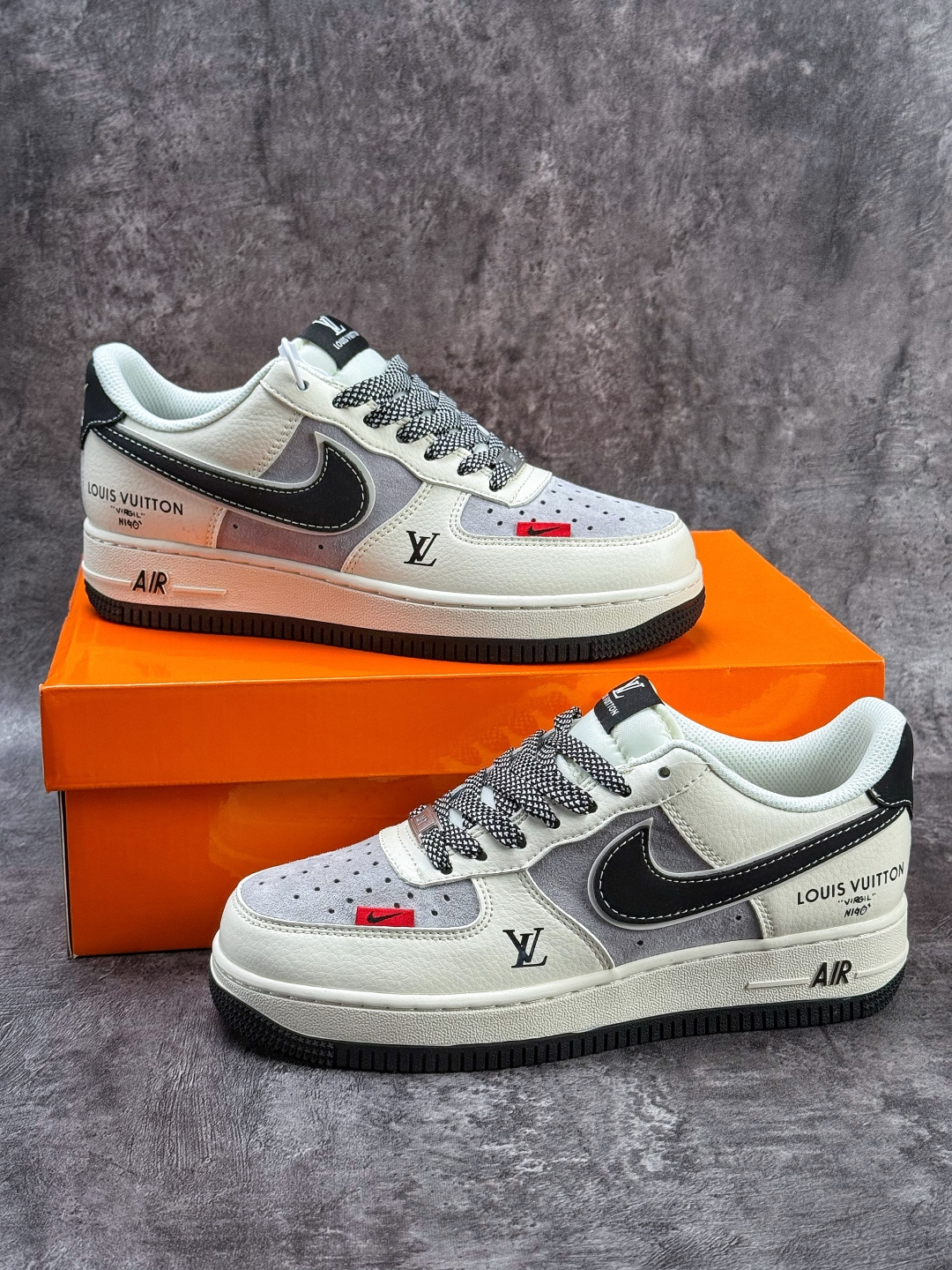 Nike Air Force 1 Low 07 x Louis Vuitton 白灰黑满天星 XD9314-619 Nike Air Force 1 Low 07 x Louis Vuitton 白灰黑满天星 XD9314-619