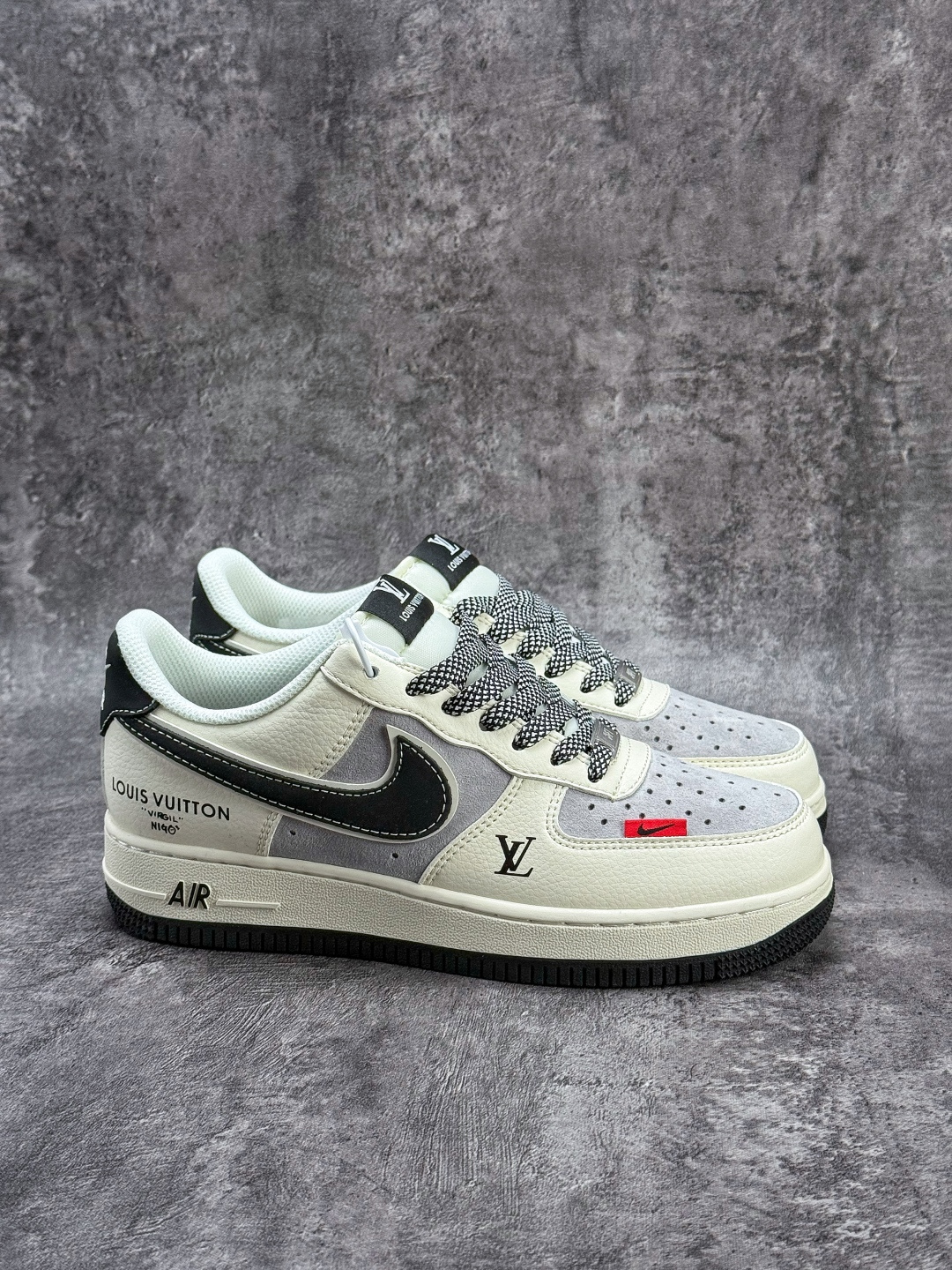 Nike Air Force 1 Low 07 x Louis Vuitton 白灰黑满天星 XD9314-619 Nike Air Force 1 Low 07 x Louis Vuitton 白灰黑满天星 XD9314-619
