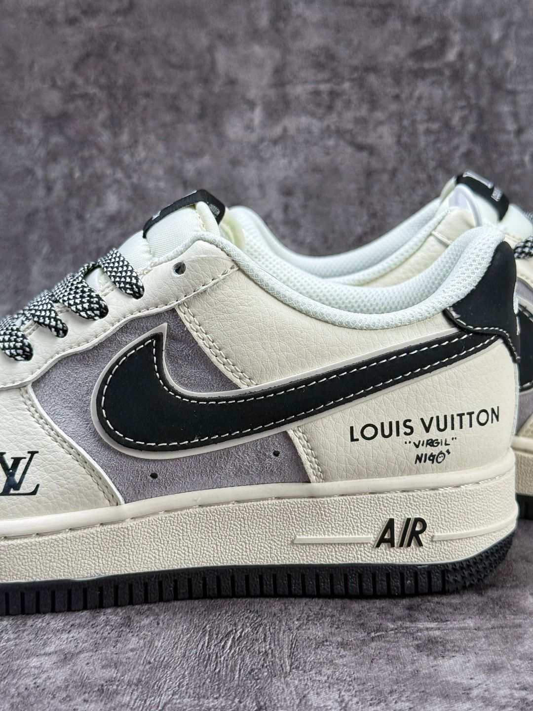 Nike Air Force 1 Low 07 x Louis Vuitton 白灰黑满天星 XD9314-619 Nike Air Force 1 Low 07 x Louis Vuitton 白灰黑满天星 XD9314-619