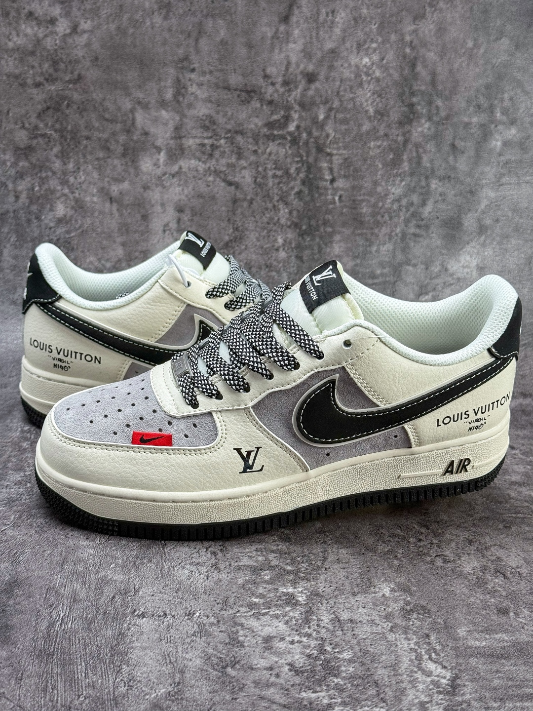 Nike Air Force 1 Low 07 x Louis Vuitton 白灰黑满天星 XD9314-619 Nike Air Force 1 Low 07 x Louis Vuitton 白灰黑满天星 XD9314-619