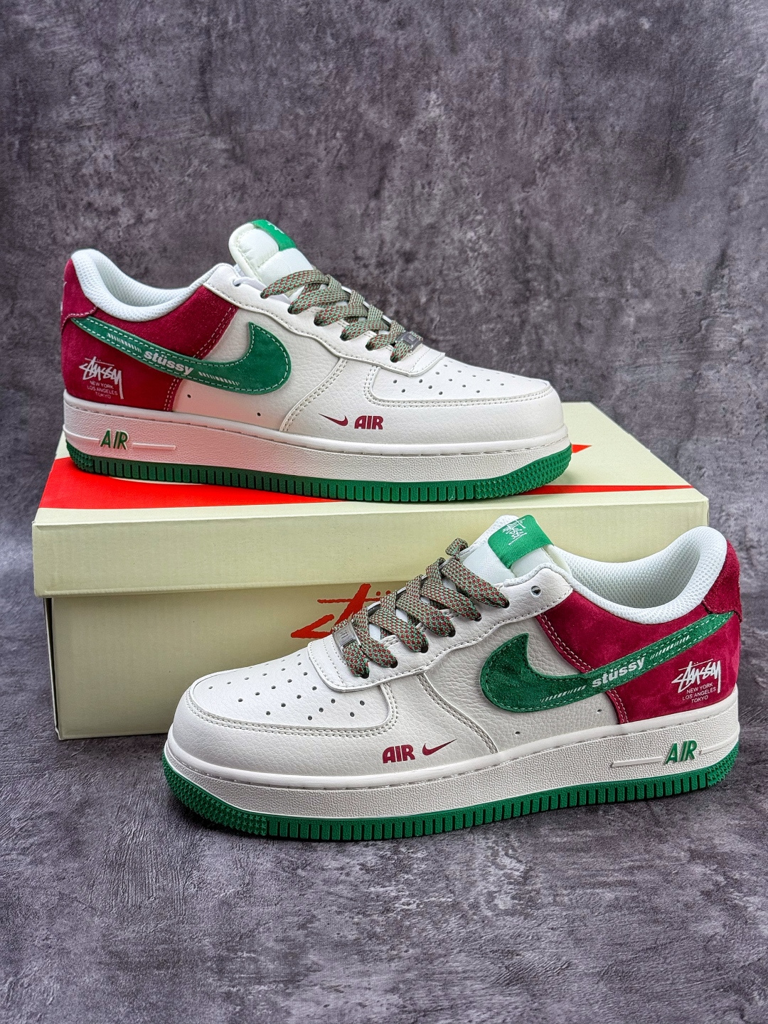 Nike Air Force 1 Low 07 x Stussy 白绿红小勾满天星 XD9314-615 Nike Air Force 1 Low 07 x Stussy 白绿红小勾满天星 XD9314-615