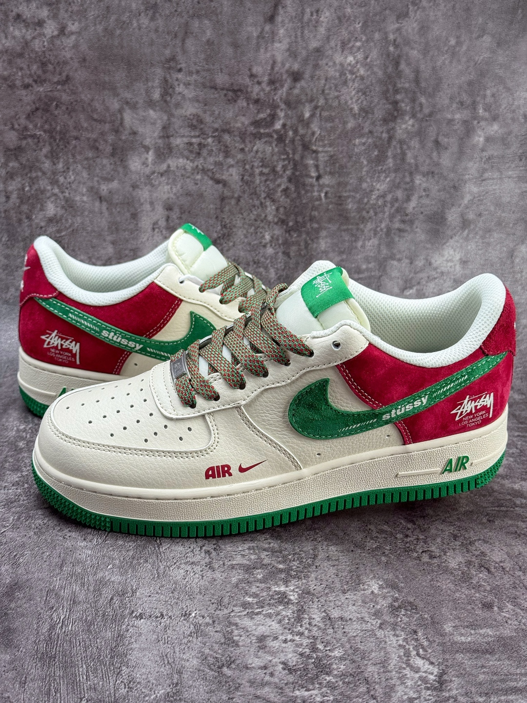 Nike Air Force 1 Low 07 x Stussy 白绿红小勾满天星 XD9314-615 Nike Air Force 1 Low 07 x Stussy 白绿红小勾满天星 XD9314-615