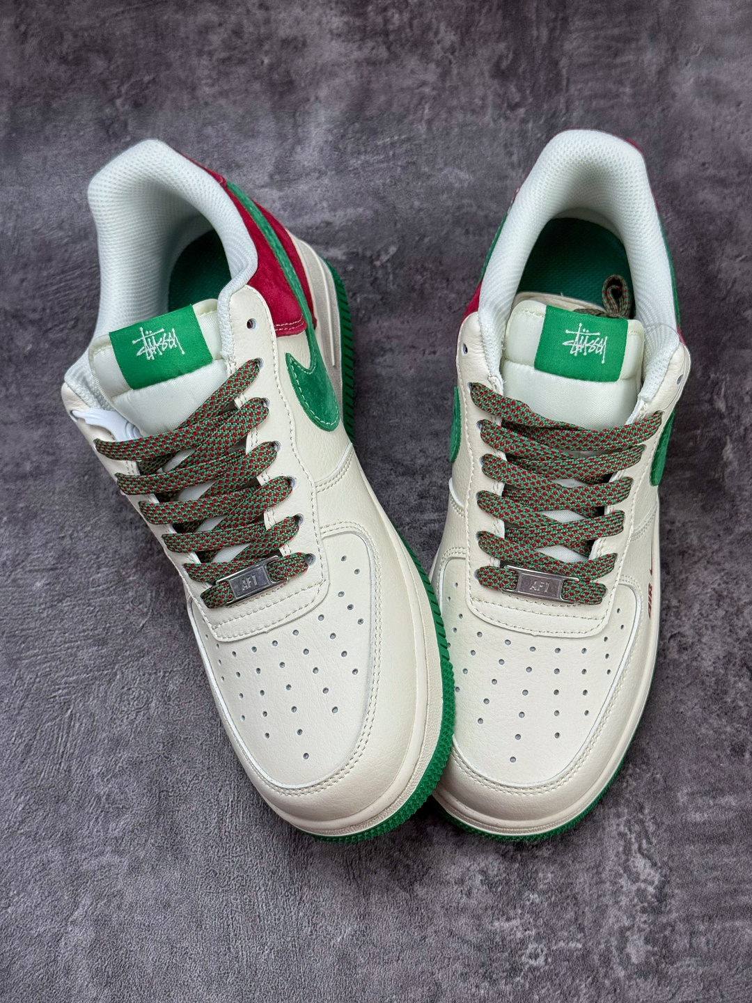 Nike Air Force 1 Low 07 x Stussy 白绿红小勾满天星 XD9314-615 Nike Air Force 1 Low 07 x Stussy 白绿红小勾满天星 XD9314-615