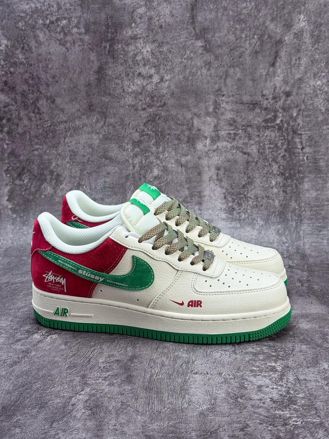 Nike Air Force 1 Low 07 x Stussy 白绿红小勾满天星 XD9314-615 Nike Air Force 1 Low 07 x Stussy 白绿红小勾满天星 XD9314-615
