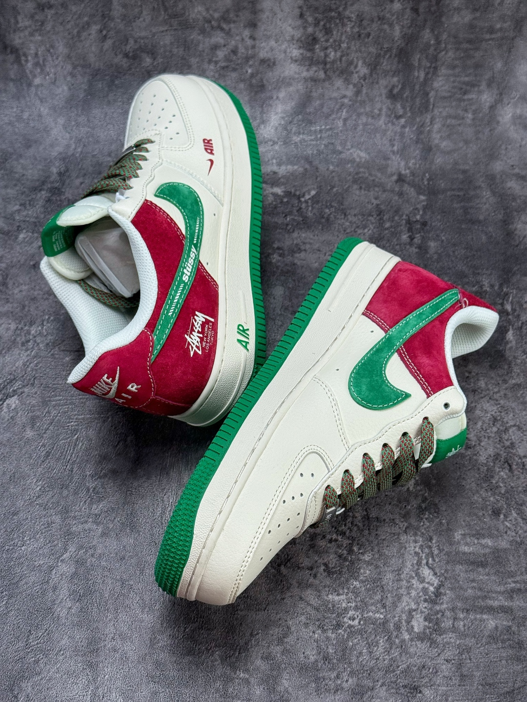 Nike Air Force 1 Low 07 x Stussy 白绿红小勾满天星 XD9314-615 Nike Air Force 1 Low 07 x Stussy 白绿红小勾满天星 XD9314-615