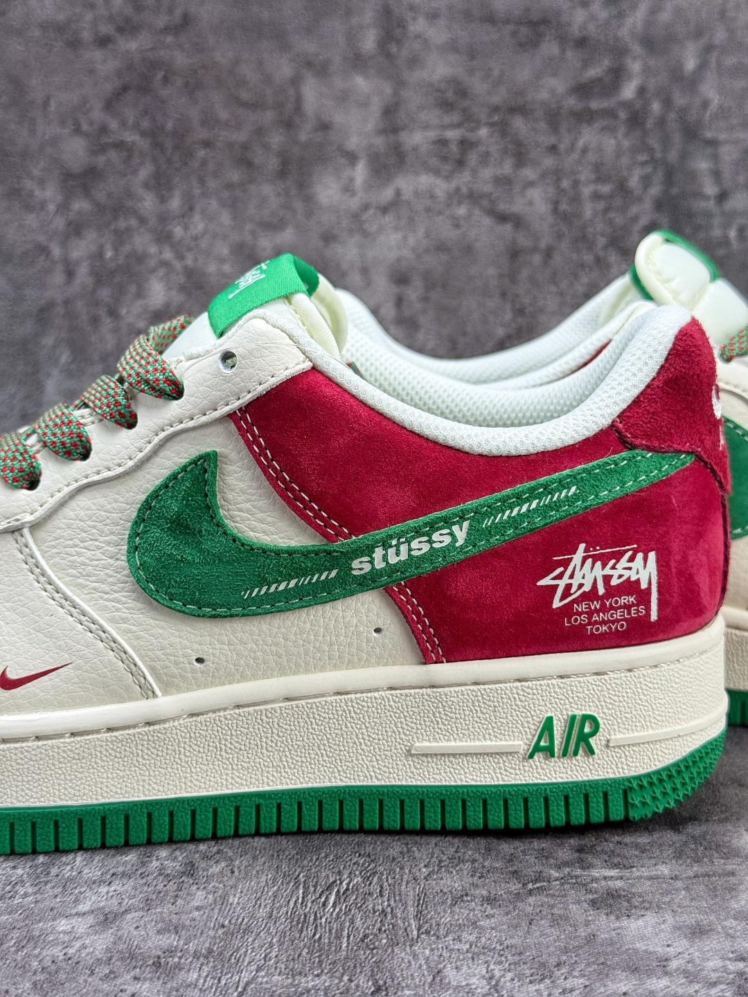 Nike Air Force 1 Low 07 x Stussy 白绿红小勾满天星 XD9314-615 Nike Air Force 1 Low 07 x Stussy 白绿红小勾满天星 XD9314-615