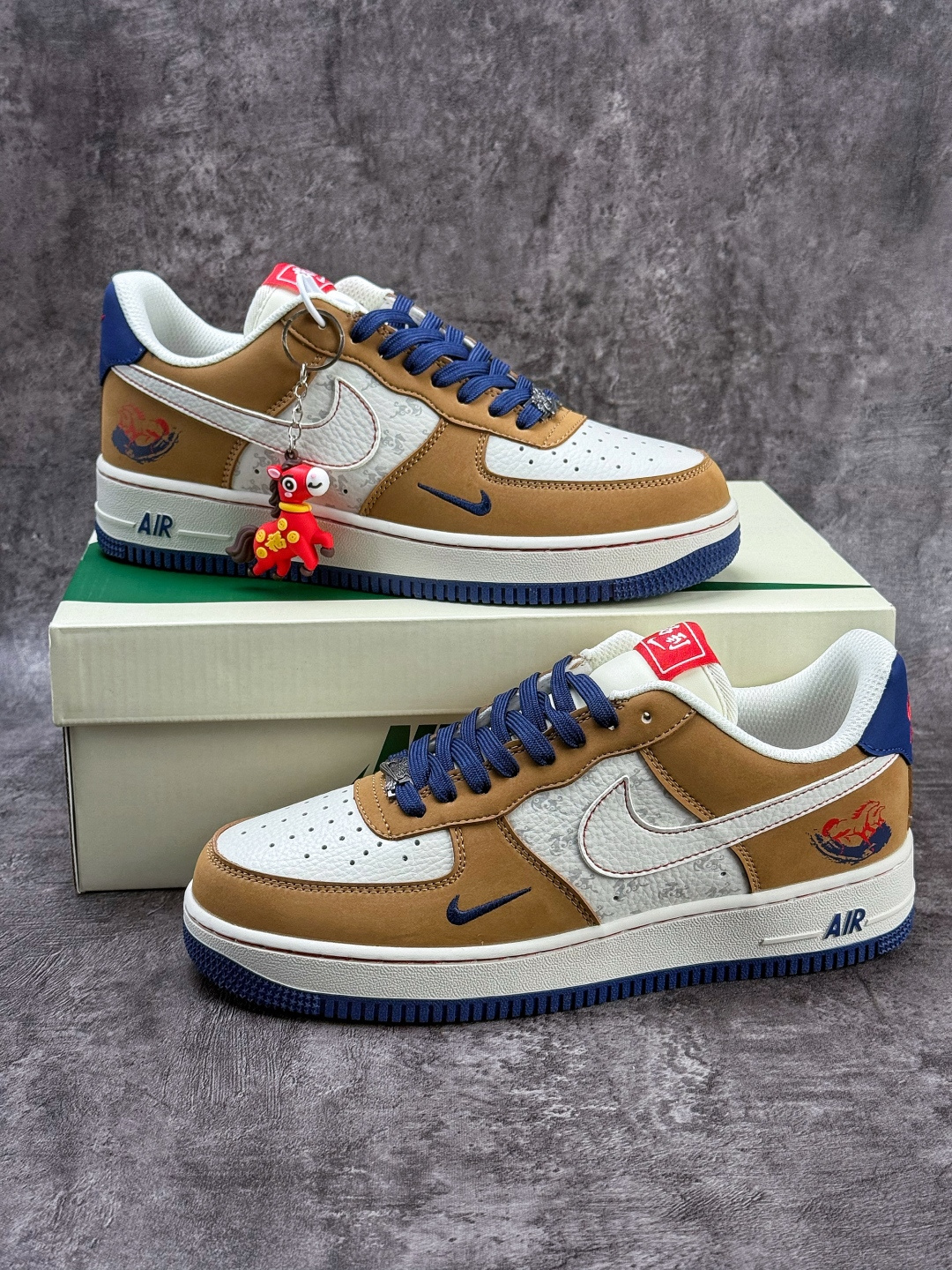 Nike Air Force 1 Low 07 马年限定 棕白蓝小勾 NH0601-505 Nike Air Force 1 Low 07 马年限定 棕白蓝小勾 NH0601-505