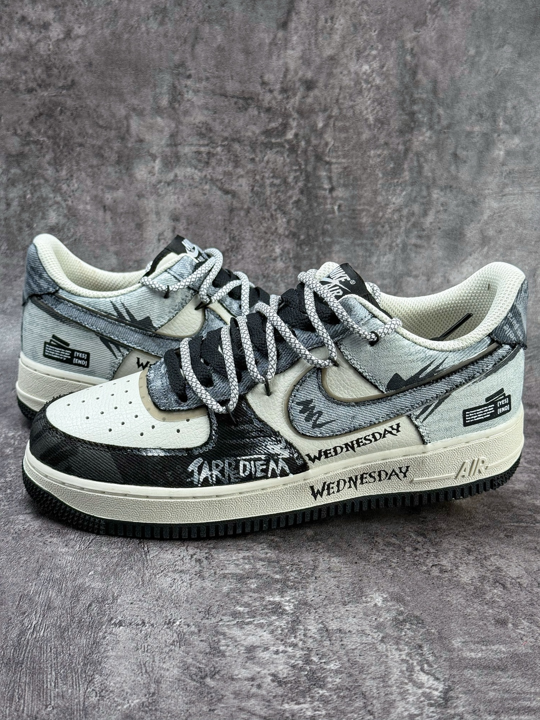 Nike Air Force 1 Low 07 黑白牛仔补丁 FB0607-110 Nike Air Force 1 Low 07 黑白牛仔补丁 FB0607-110
