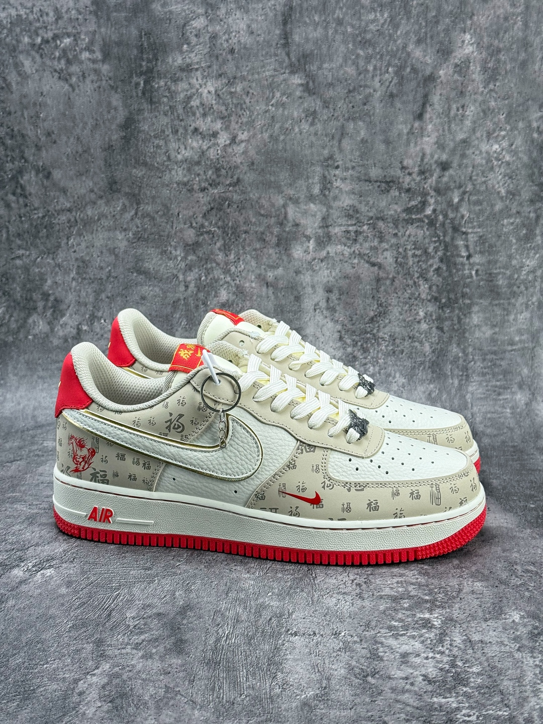 Nike Air Force 1 Low 07 马年限定 米白红小勾 NH0601-502 Nike Air Force 1 Low 07 马年限定 米白红小勾 NH0601-502