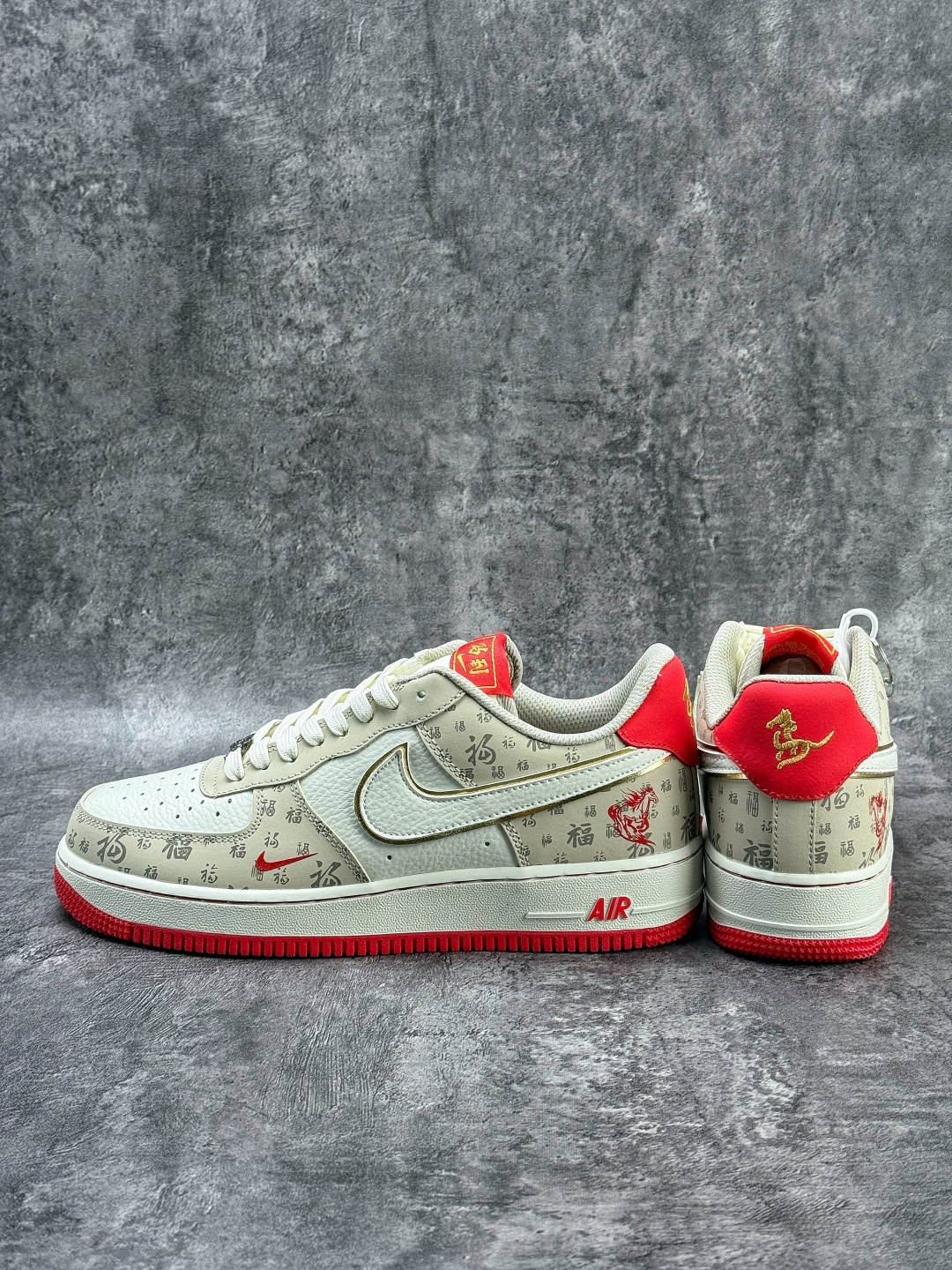 Nike Air Force 1 Low 07 马年限定 米白红小勾 NH0601-502 Nike Air Force 1 Low 07 马年限定 米白红小勾 NH0601-502