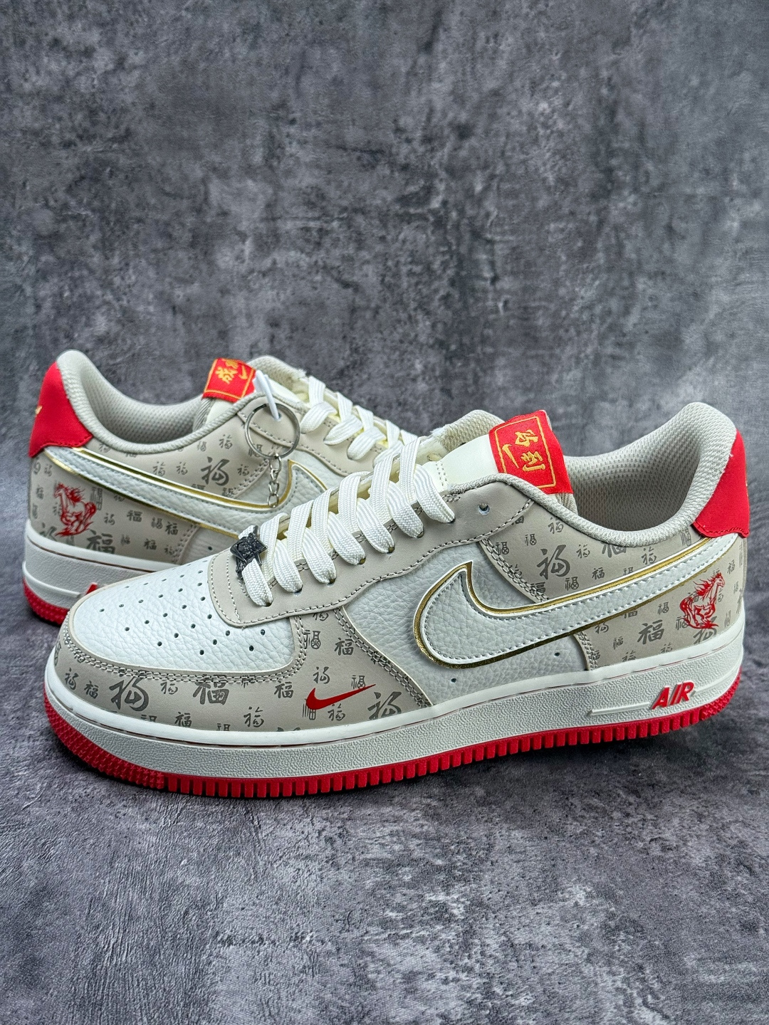 Nike Air Force 1 Low 07 马年限定 米白红小勾 NH0601-502 Nike Air Force 1 Low 07 马年限定 米白红小勾 NH0601-502