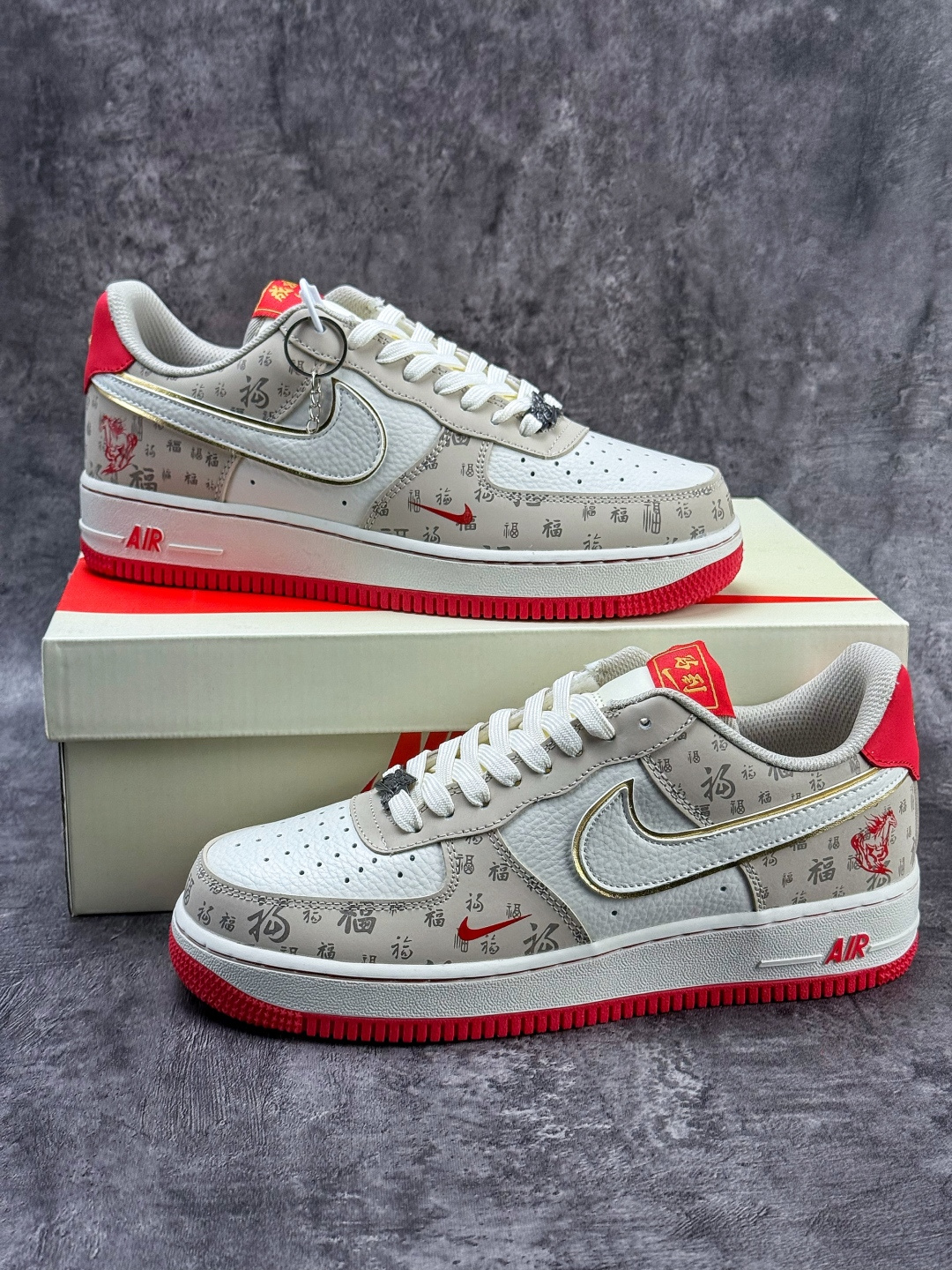 Nike Air Force 1 Low 07 马年限定 米白红小勾 NH0601-502 Nike Air Force 1 Low 07 马年限定 米白红小勾 NH0601-502