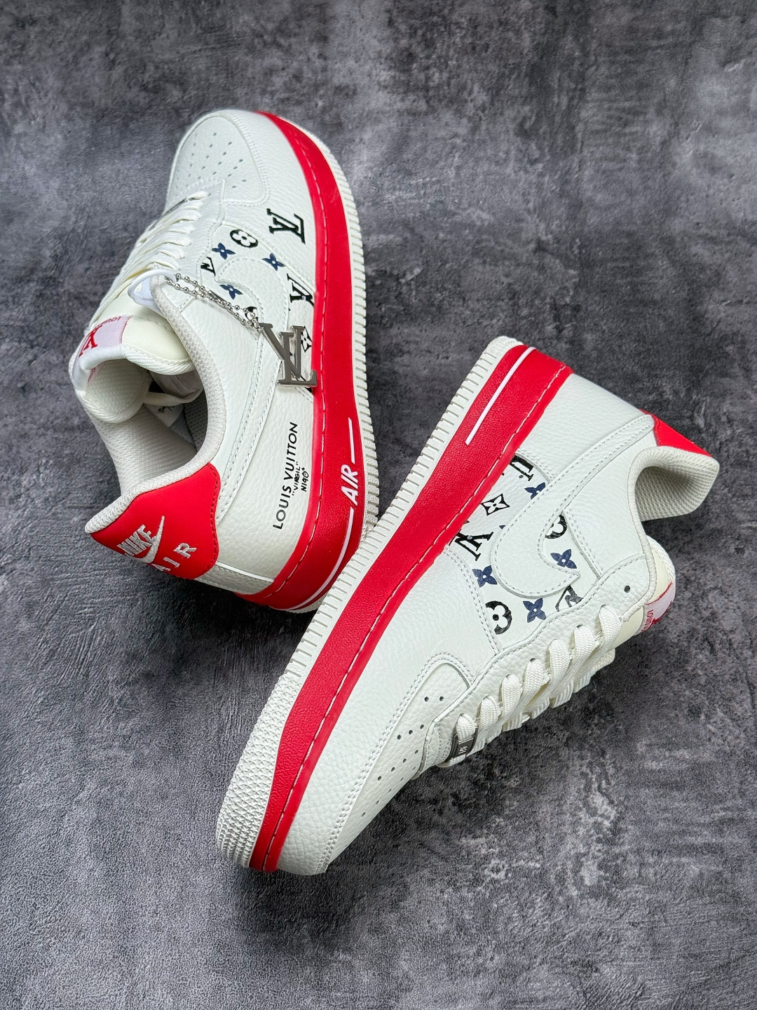 Nike Air Force 1 Low 07 x Louis Vuitton 白黑红 BQ4212-100