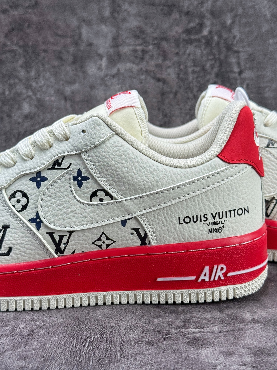 Nike Air Force 1 Low 07 x Louis Vuitton 白黑红 BQ4212-100