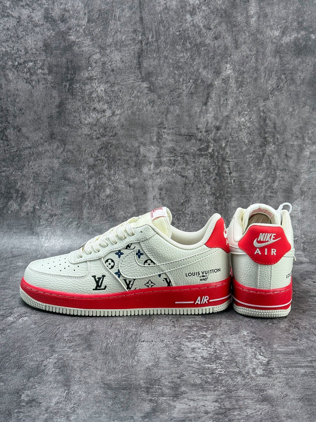Nike Air Force 1 Low 07 x Louis Vuitton 白黑红 BQ4212-100