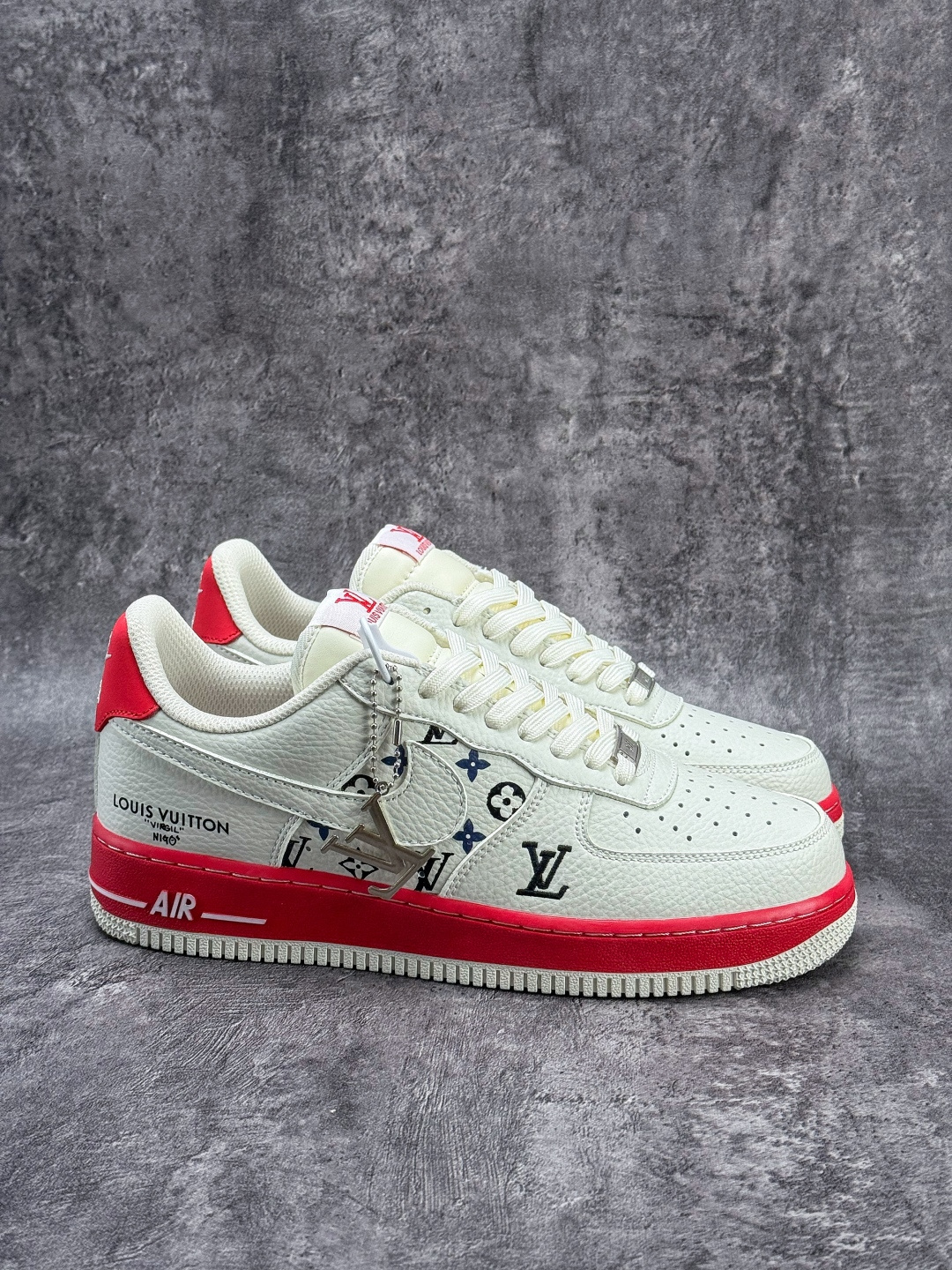 Nike Air Force 1 Low 07 x Louis Vuitton 白黑红 BQ4212-100