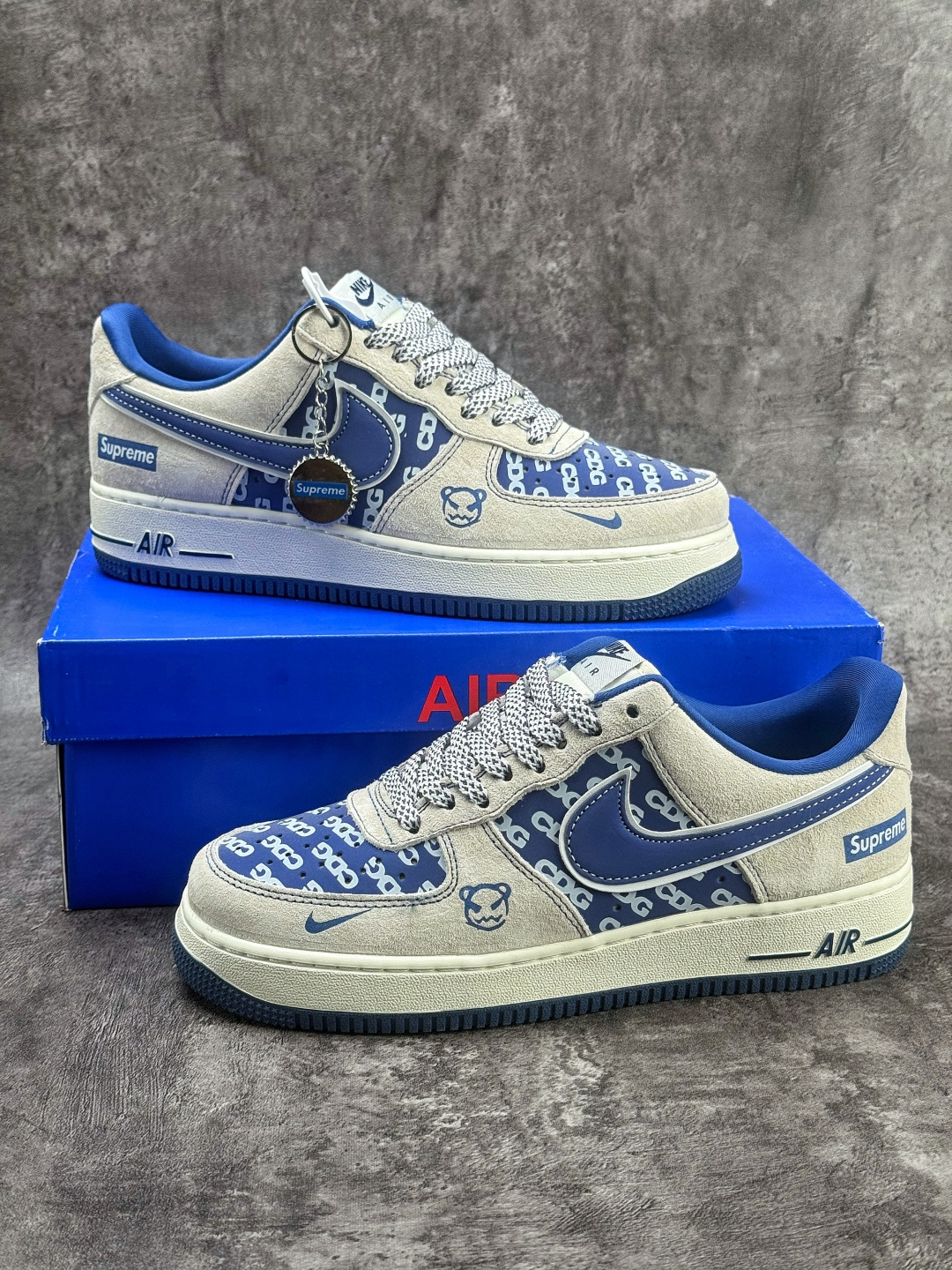 Nike Air Force 1 Low 07 x Superme 灰蓝小勾满天星 SY1388-022