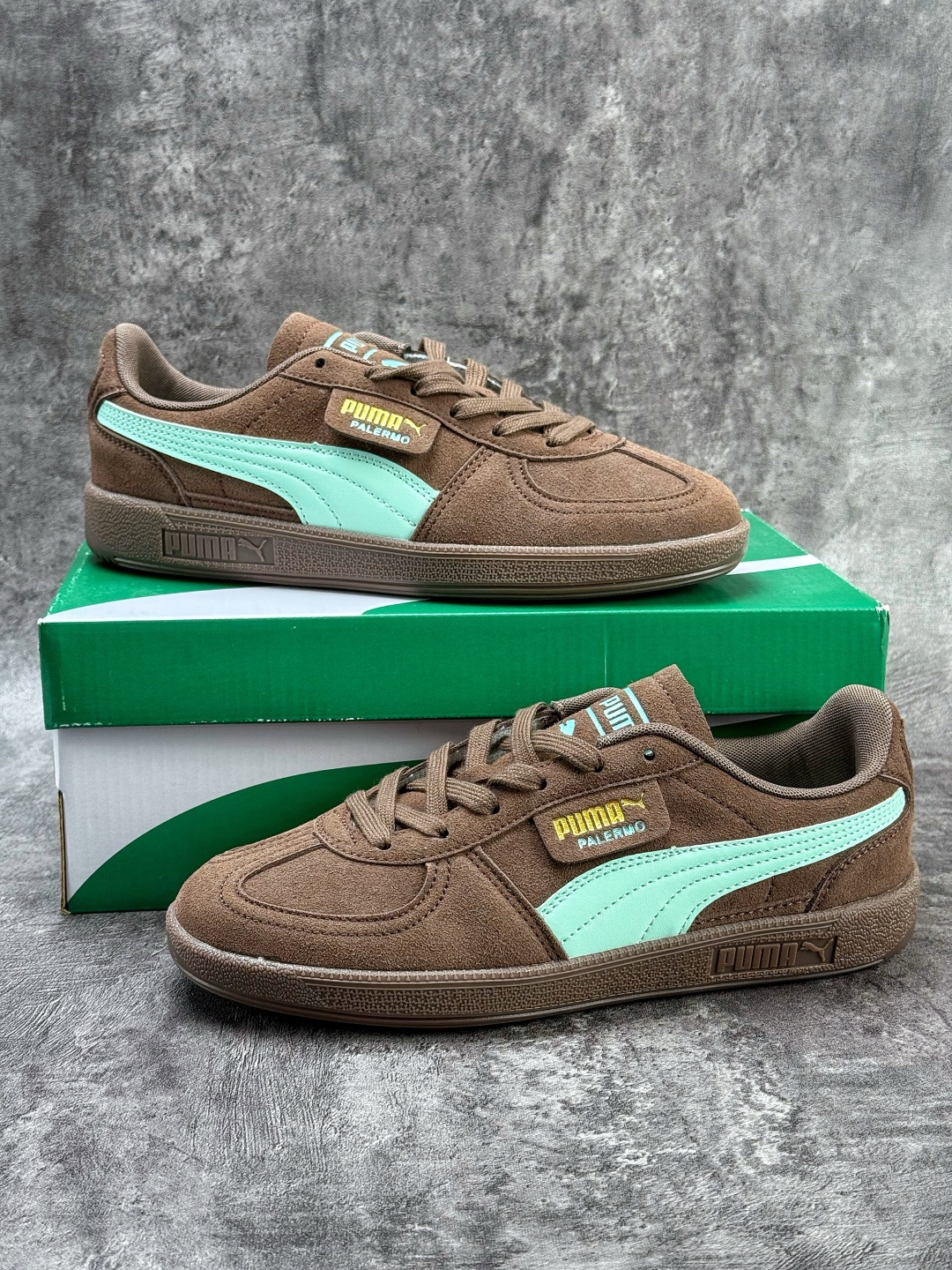 Puma Palermo Vintage复古单品 彪马 防滑耐磨低帮德训板鞋 406464-01