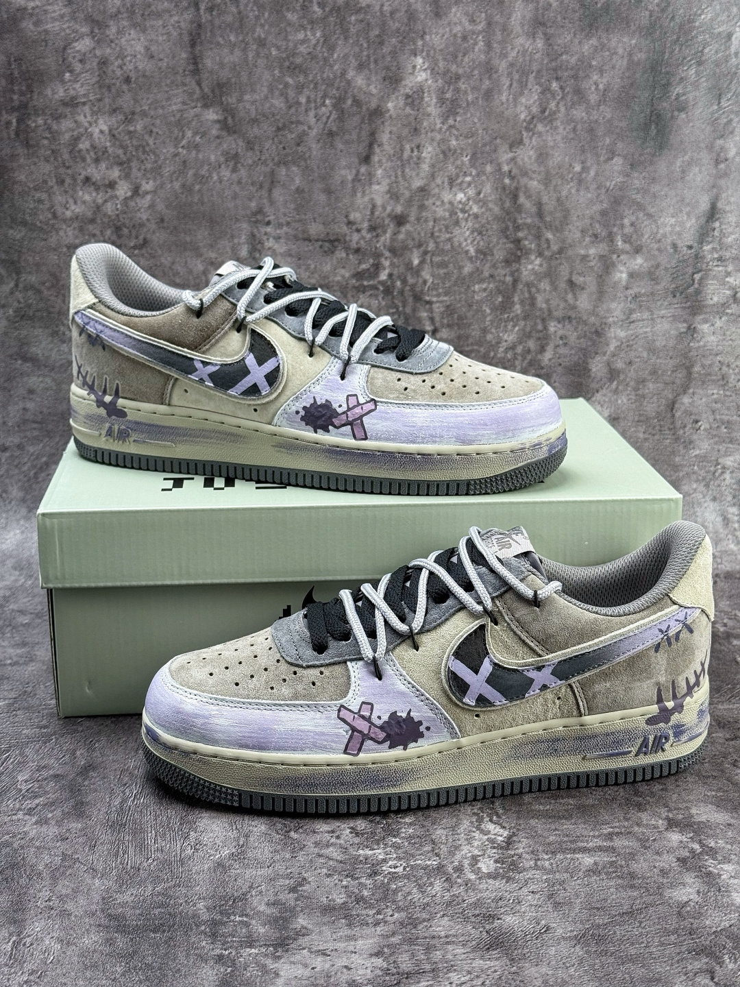 Nike Air Force 1 Low 07 紫棕涂鸦绑带 YD2425-066